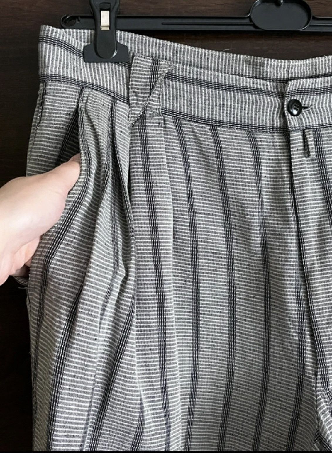 Versace Gianni Versace vintage linen stripped pants hipster rare Size US 34 / EU 50 - 2 Thumbnail