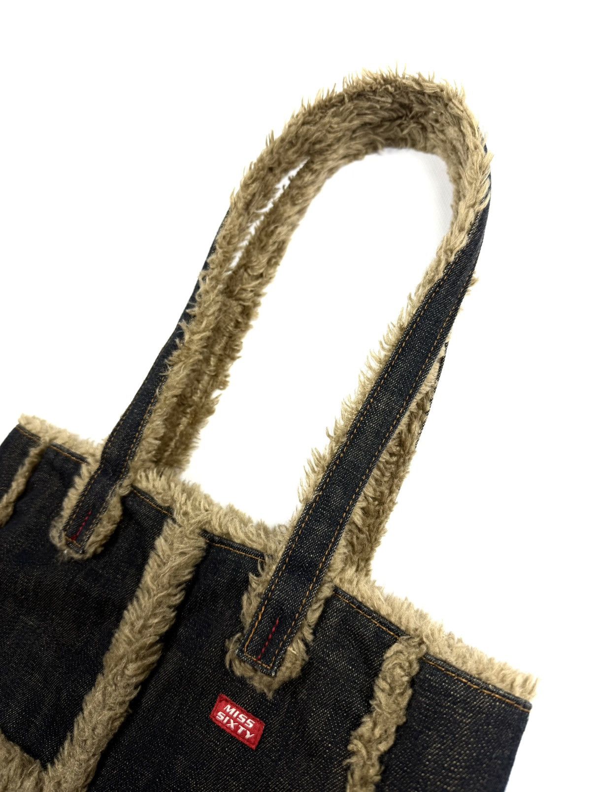 Miss Sixty Miss Sixty Y2K Denim Fur Shoulder Bag Archive Rare McBling Size ONE SIZE - 15 Thumbnail