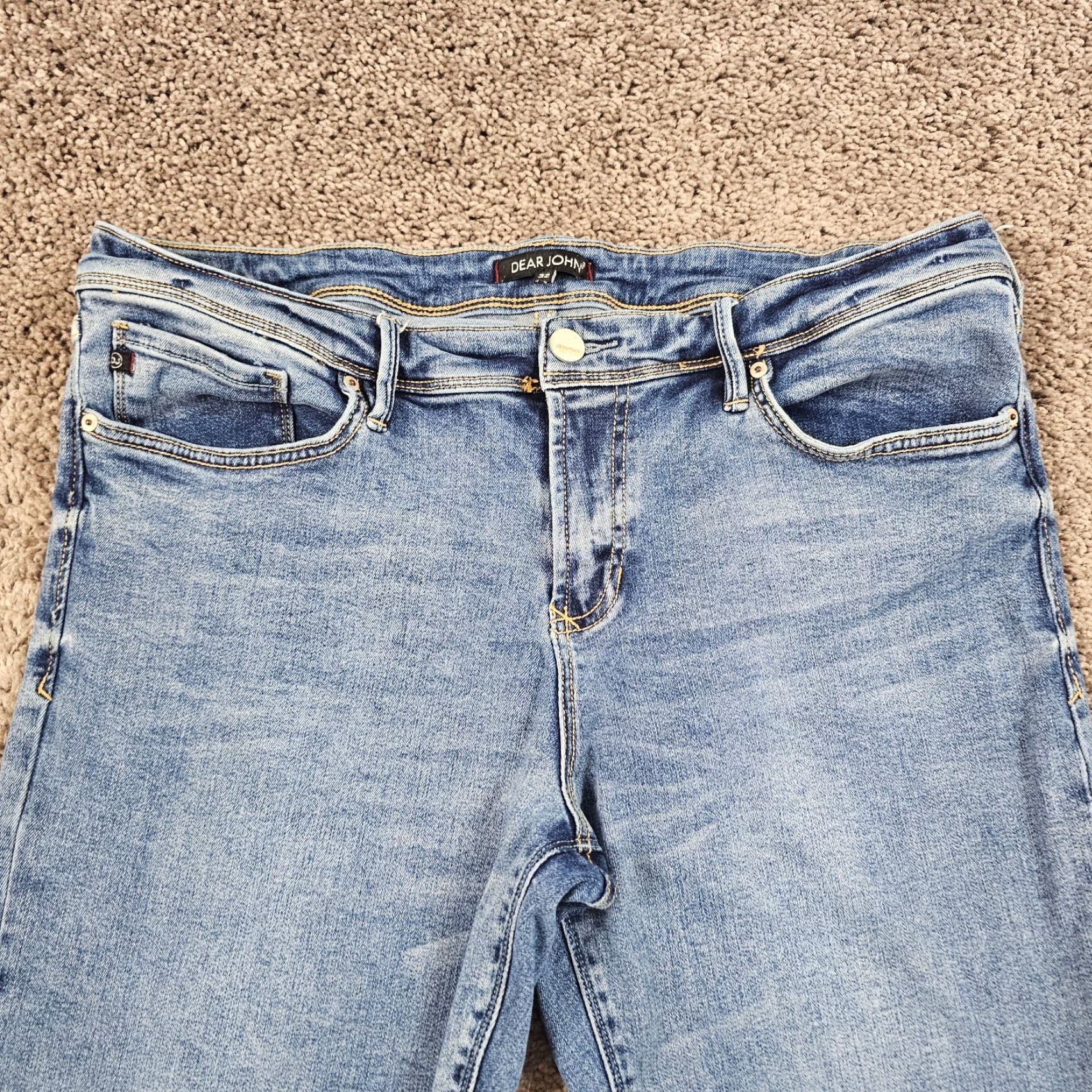 Vintage DEAR JOHN Jeans Women 32 Bootcut Mid Rise Stretch Light Wash Blue 33x32 Size 33" - 2 Thumbnail