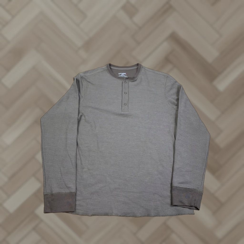 UNTUCKit UNTUCKit Long Sleeve Henley Shirt Mens S Brown Casual #8986 Size US S / EU 44-46 / 1 - 1 Thumbnail