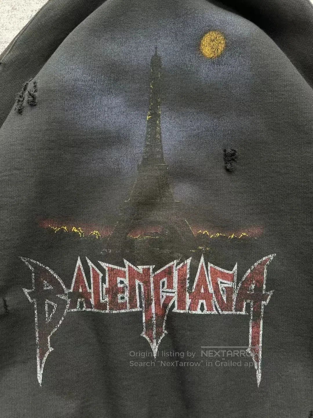 Balenciaga balenciaga paris tower distressed zip jacket. Size US M / EU 48-50 / 2 - 6 Thumbnail