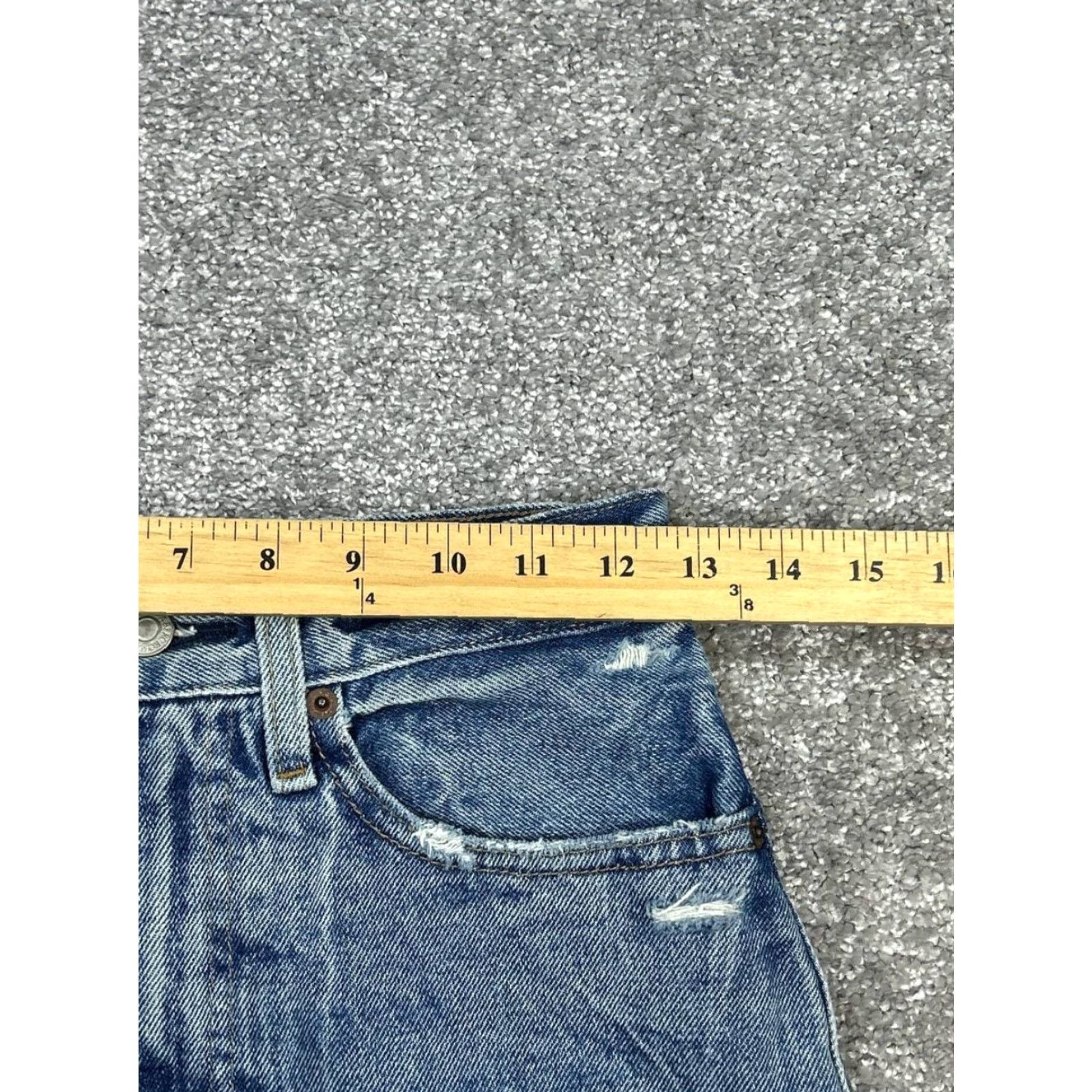 Abercrombie & Fitch Abercrombie & Fitch Shorts Womens 25 Light Wash Denim Natural Rise Cut Offs Size 42" / US 20 - 5 Thumbnail