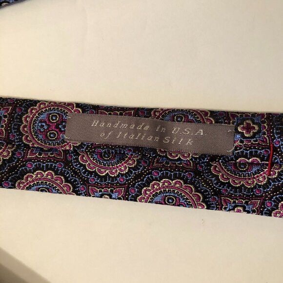 Daniel Cremieux Daniel CREMIEUX men's new blue silk tie 3 1/2" X 59" Size ONE SIZE - 3 Thumbnail
