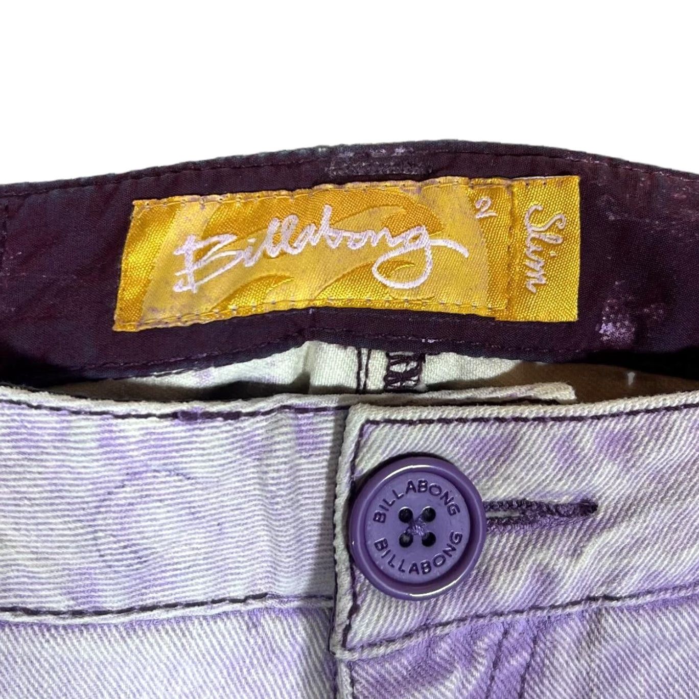 Billabong VINTAGE Billabong Slim Jeans Women's 30" Purple Denim Slim Fit 00s Surfer Skater Modern Size 30" / US 8 / IT 44 - 6 Thumbnail