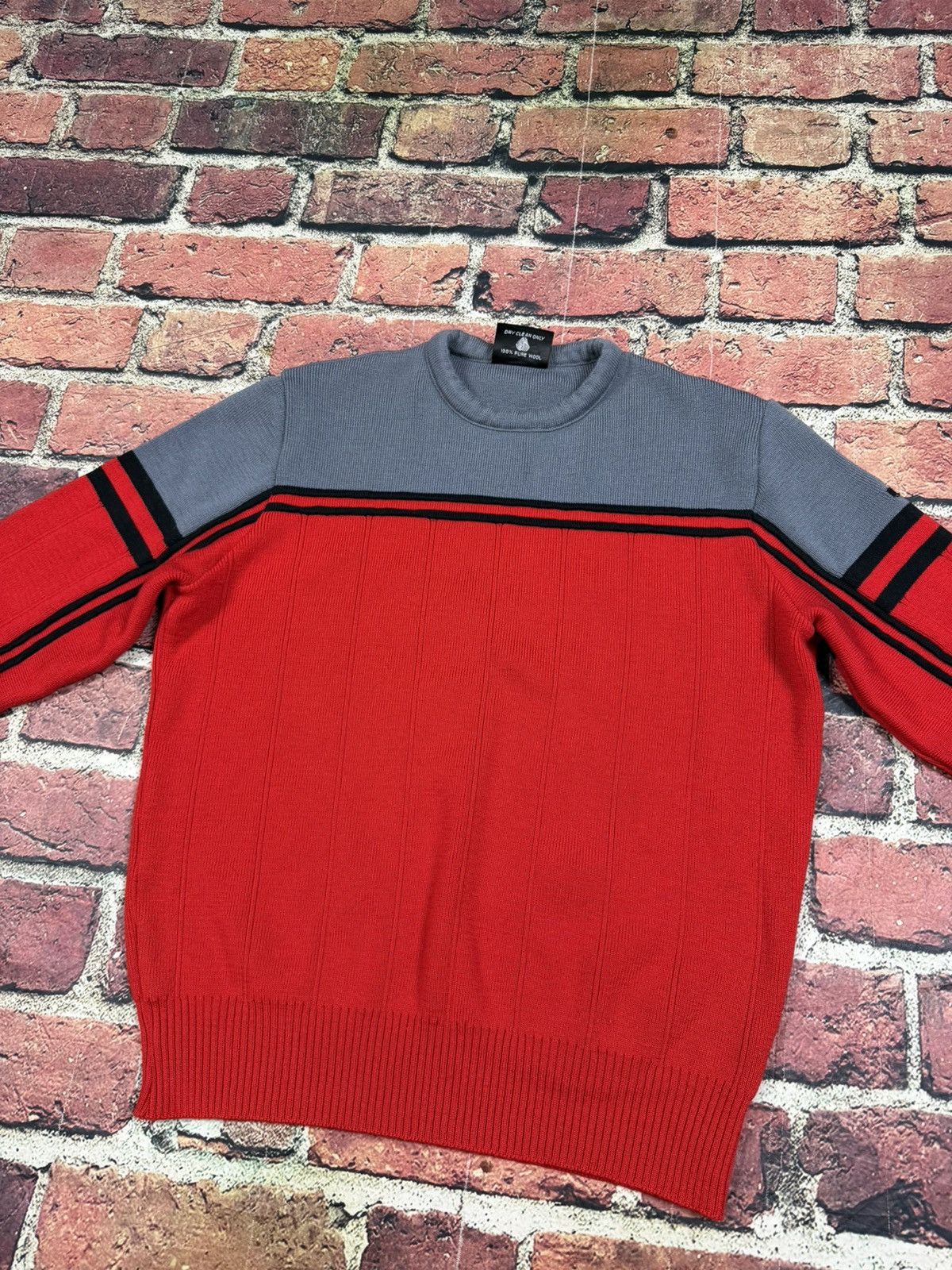 Other Vintage LIDO Sports 100% Wool Sweater USA Red Ski 80s 90s Size US XL / EU 56 / 4 - 3 Thumbnail