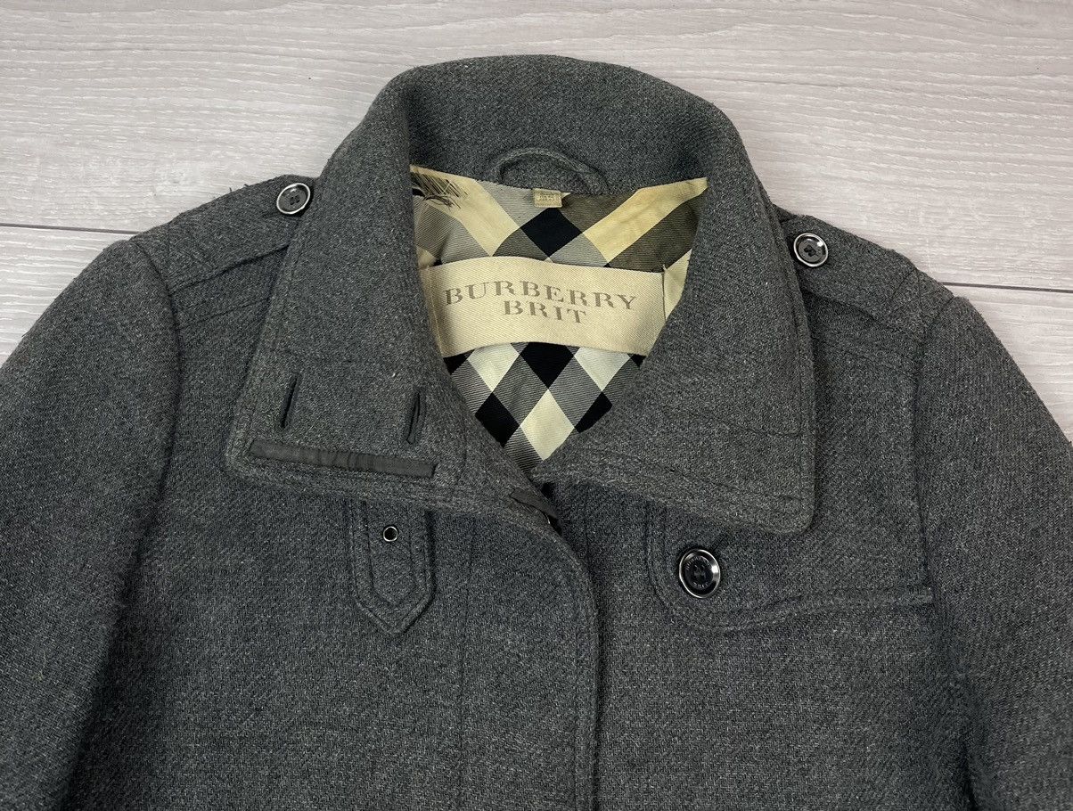 Burberry Burberry Brit Luxury Grey Wool Belted Coat Jacket Size XL / US 12-14 / IT 48-50 - 11 Thumbnail