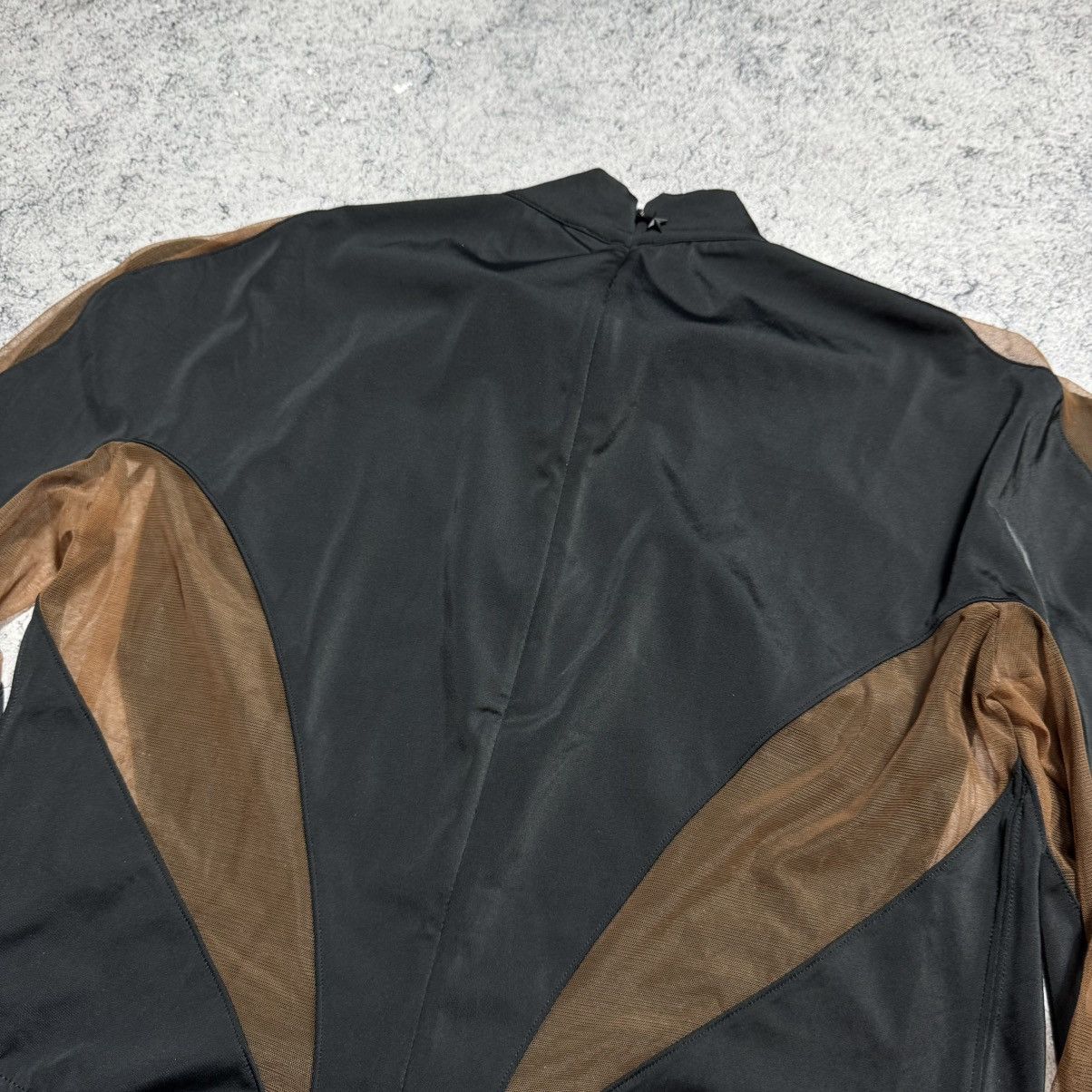 H&M × Mugler Rare Mugler X H&M Black Mesh Panel Bodysuit Size XL / US 12-14 / IT 48-50 - 4 Thumbnail