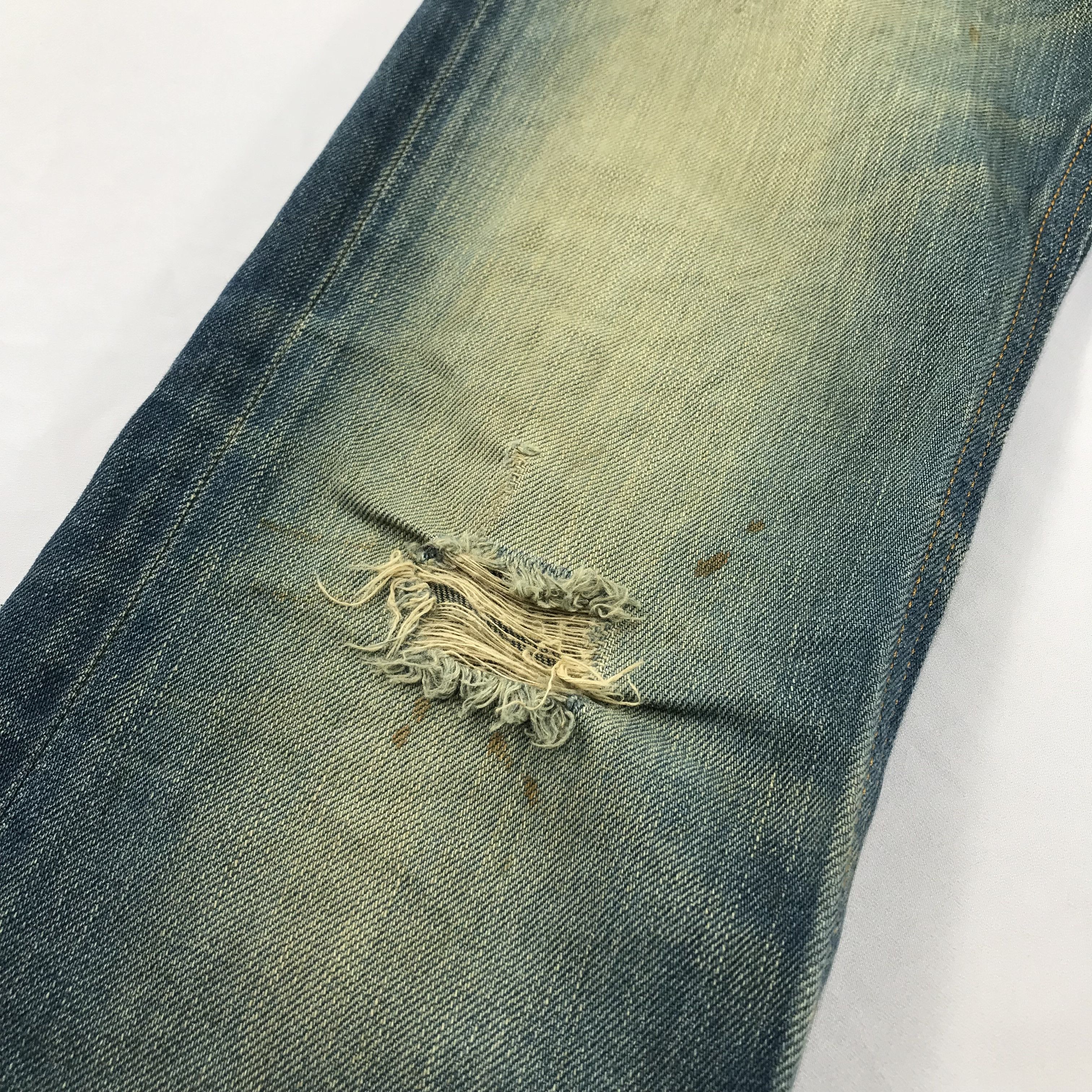 Diesel Diesel Thavar Slim Skinny Jeans Blue Distress Denim KJ3459 Size US 28 / EU 44 - 11 Thumbnail