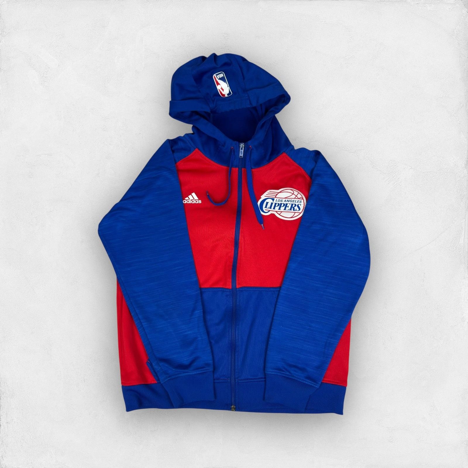 Adidas × NBA Adidas Men's Red Blue Los Angeles Clippers Full Zip Hoodie M Size US M / EU 48-50 / 2 - 1 Thumbnail