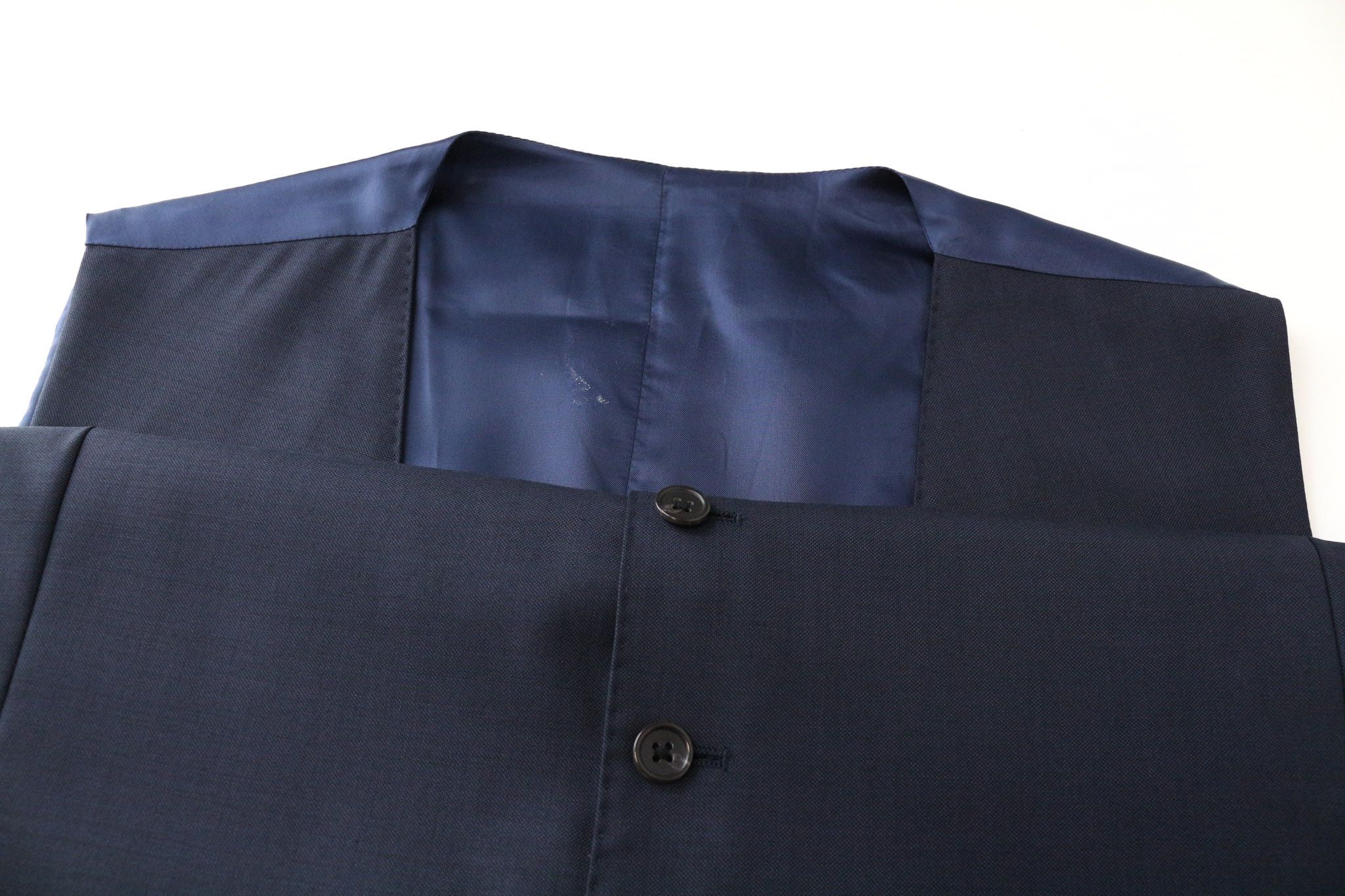 Suitsupply LAZIO UK54 Navy Blue Wool Waistcoat 75045 Size 54R - 3 Thumbnail
