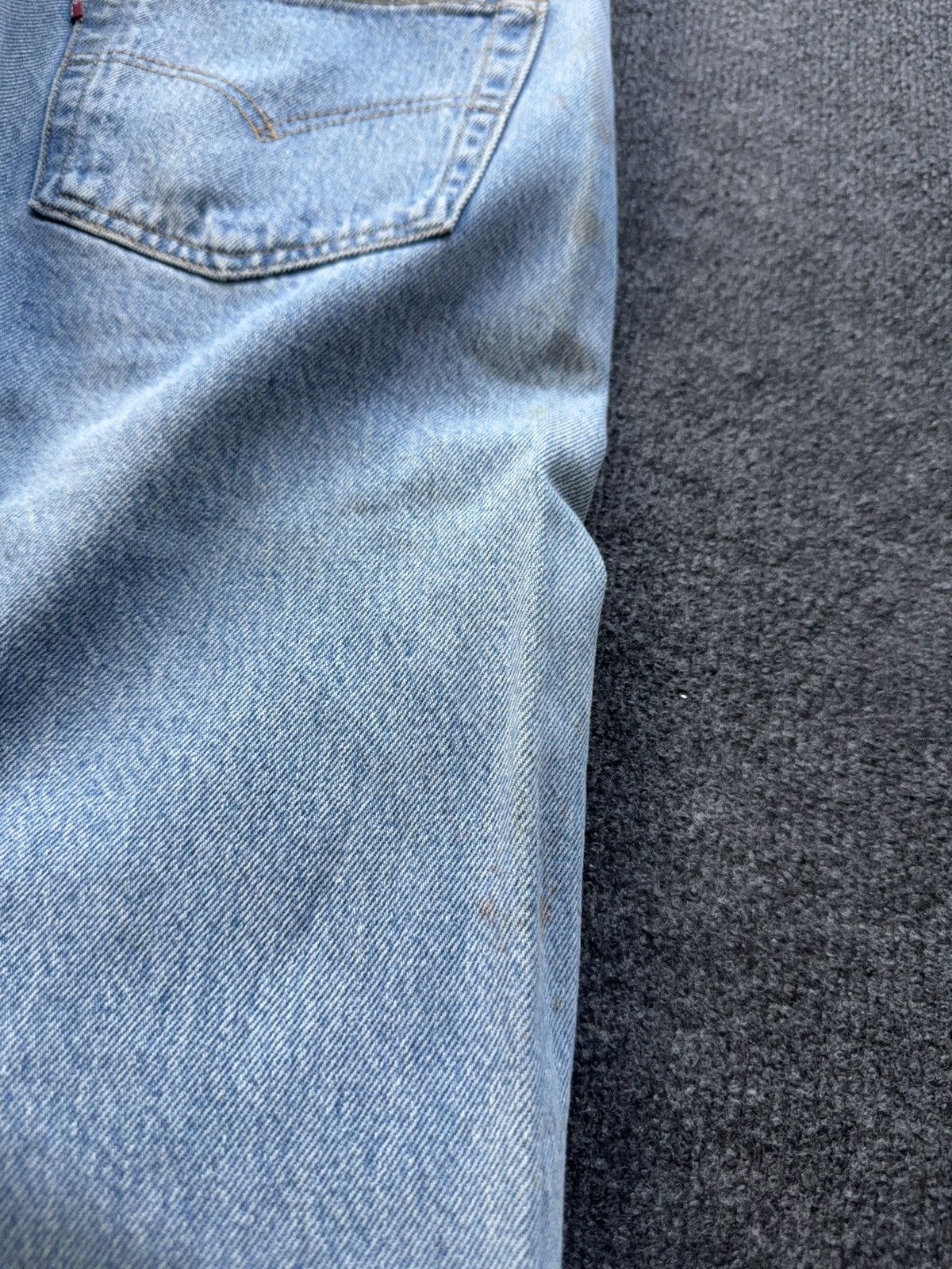 Levi's Retro Levis 501 USA Dirty Light Wash Vintage Straight Jeans Size US 31 - 18 Thumbnail