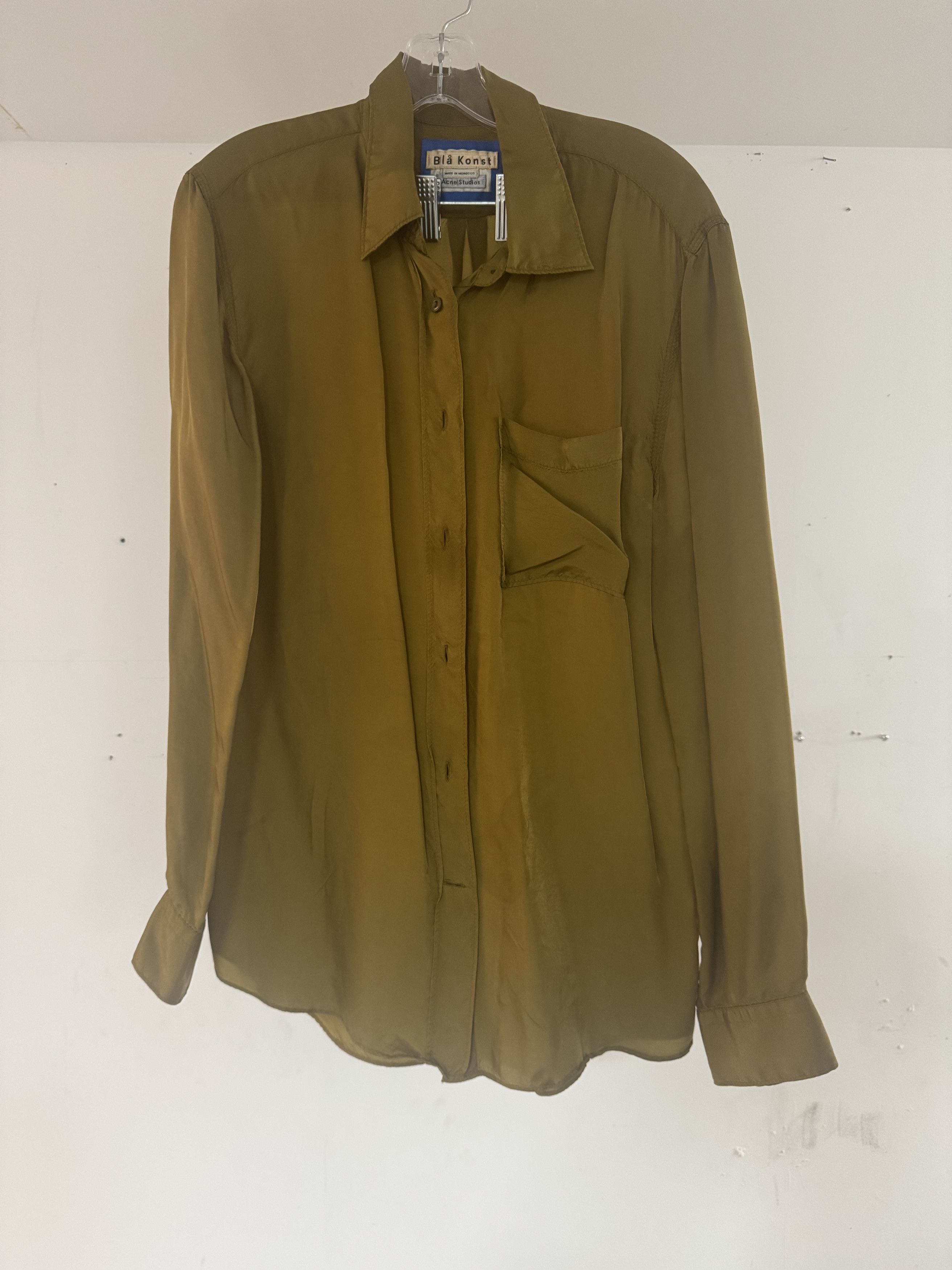 Acne Studios Acne Studios Bla Konst Green Button-Up Shirt Size L / US 10 / IT 46 - 1 Thumbnail