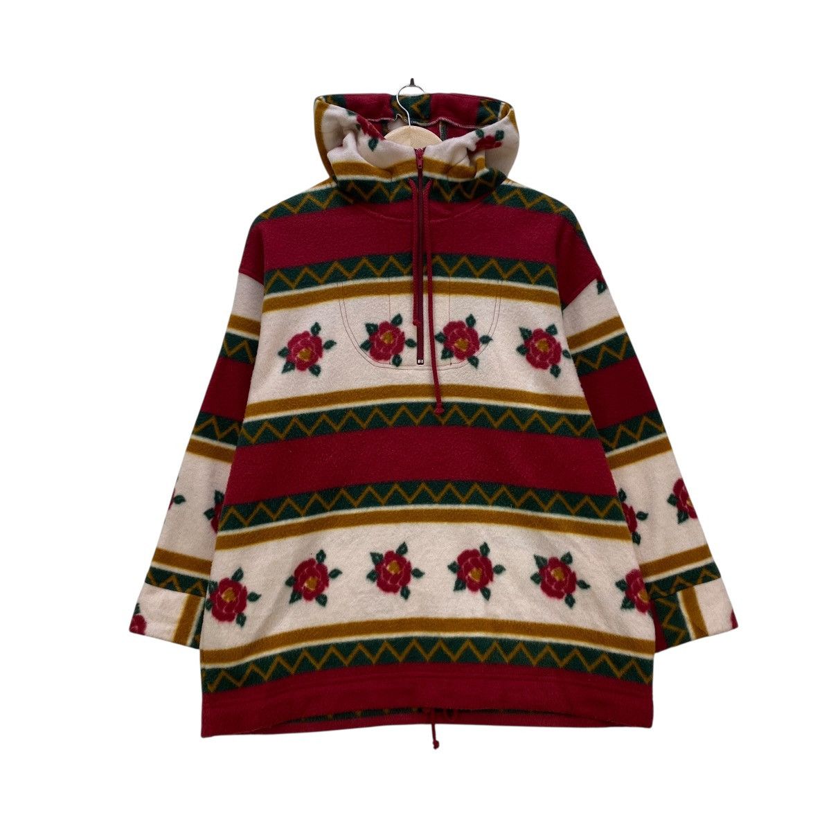 Otto 🔥 Vintage OTTO Sumisho floral design half-zipper fleece Size US M / EU 48-50 / 2 - 1 Thumbnail