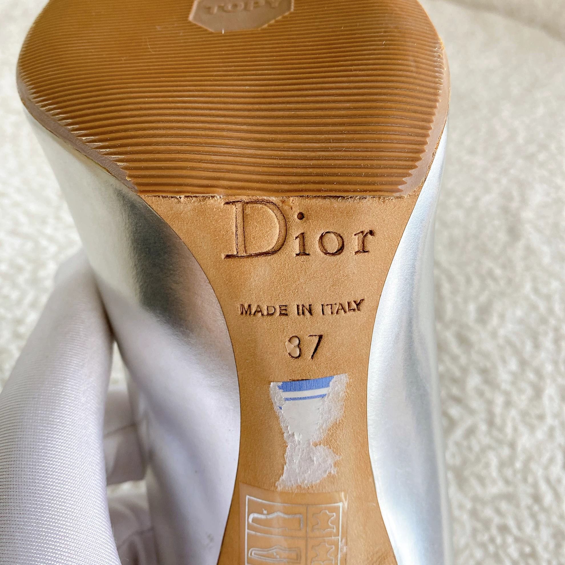 Christian Dior Monsieur Christian Dior Silver Heels 37 7681 Size US 6.5 / IT 36.5 - 7 Thumbnail