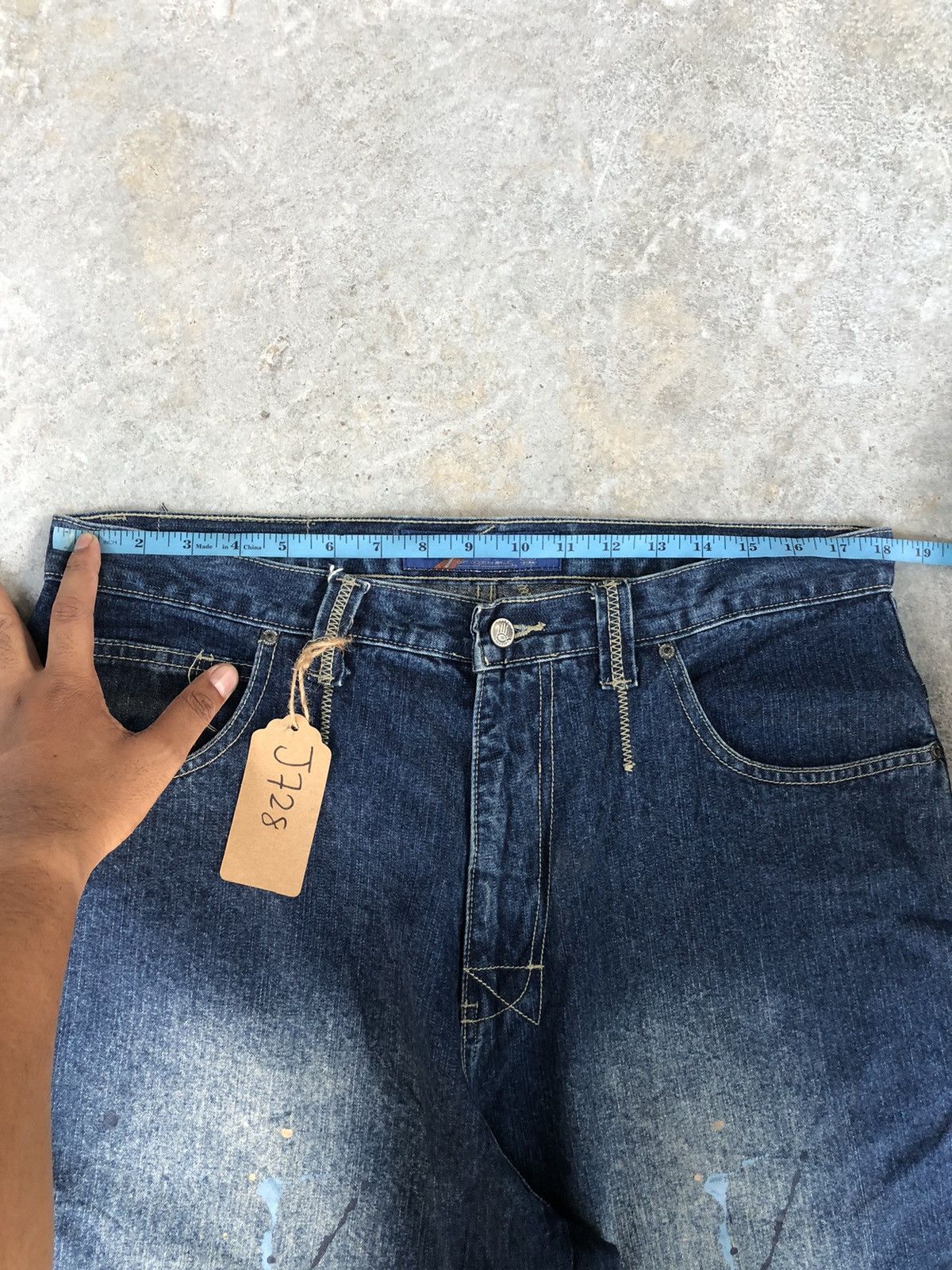 Vintage Miskeen Embroidered Logo Baggy Jeans Distressed Jeans Size US 36 / EU 52 - 17 Thumbnail
