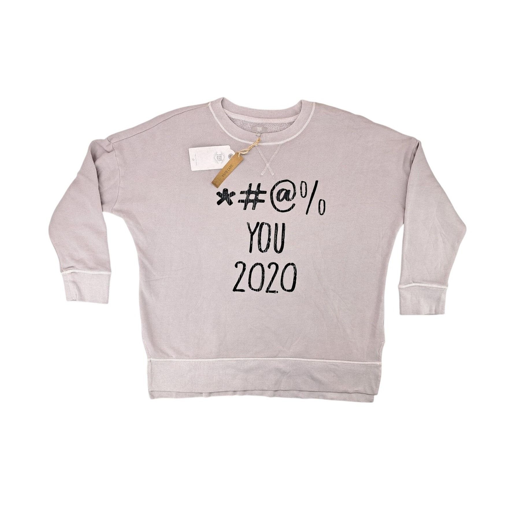 Other True Craft Graphic Sweatshirt Curse 2020 Covid Beige Soft Size XXL / US 16-18 / IT 52-54 - 1 Thumbnail