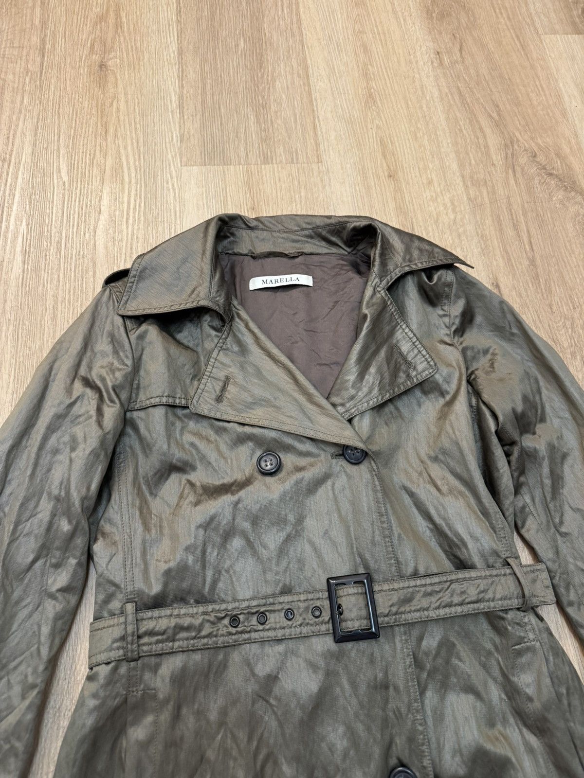 Marella Marella Double Breasted Trench Coat Belt M Size M / US 6-8 / IT 42-44 - 6 Thumbnail