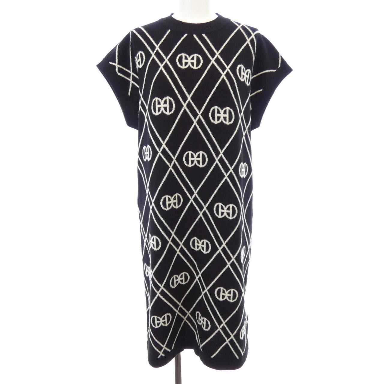 Hermes Hermes Hermes Round H Cashmere Dress Textile Dresses DUTY FREE for USA Size ONE SIZE - 1 Thumbnail
