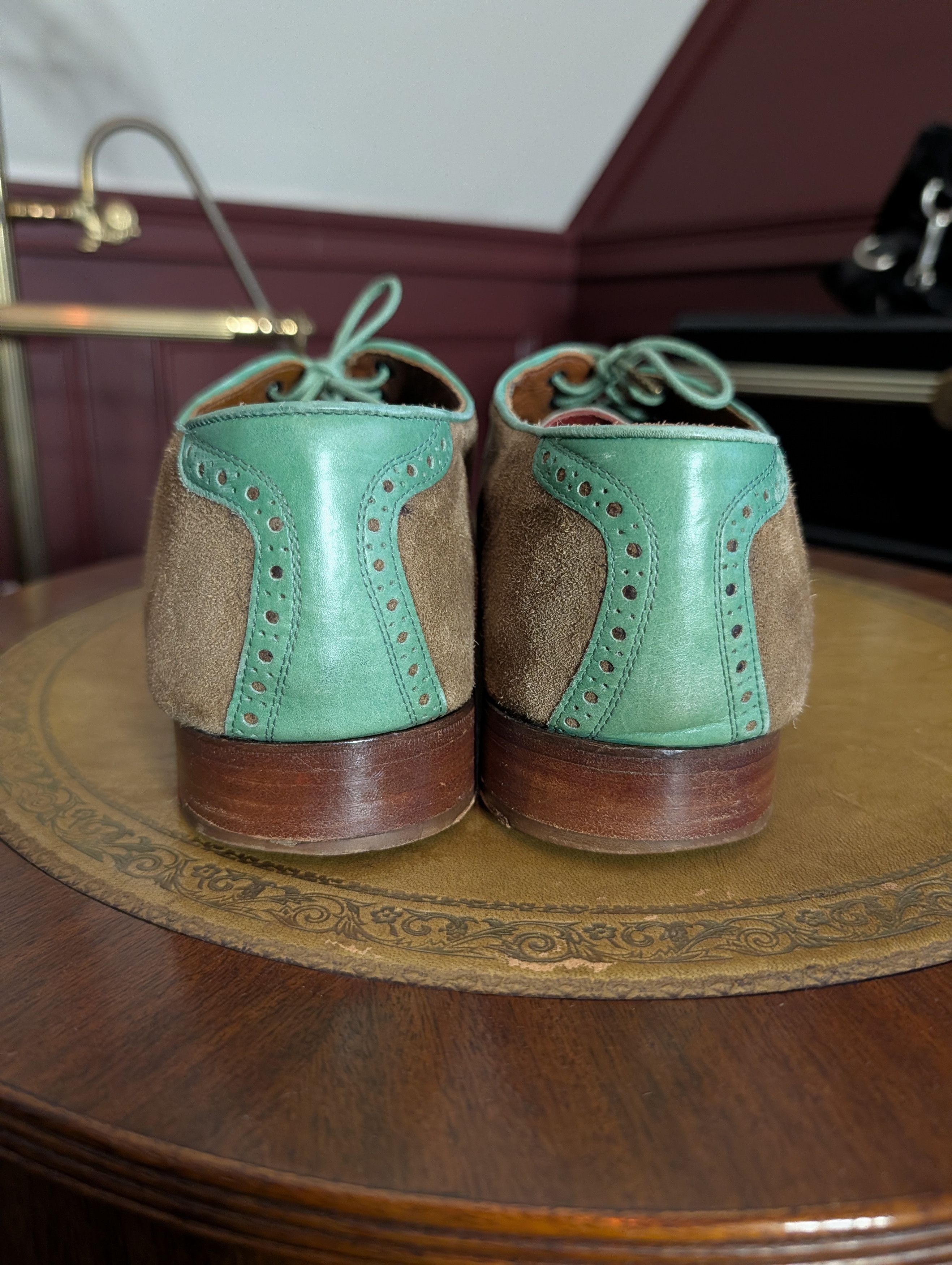 Florsheim FLORSHEIM BY DUCKIE BROWN leather brogue bowling shoes brown Size US 12 / EU 45 - 5 Thumbnail