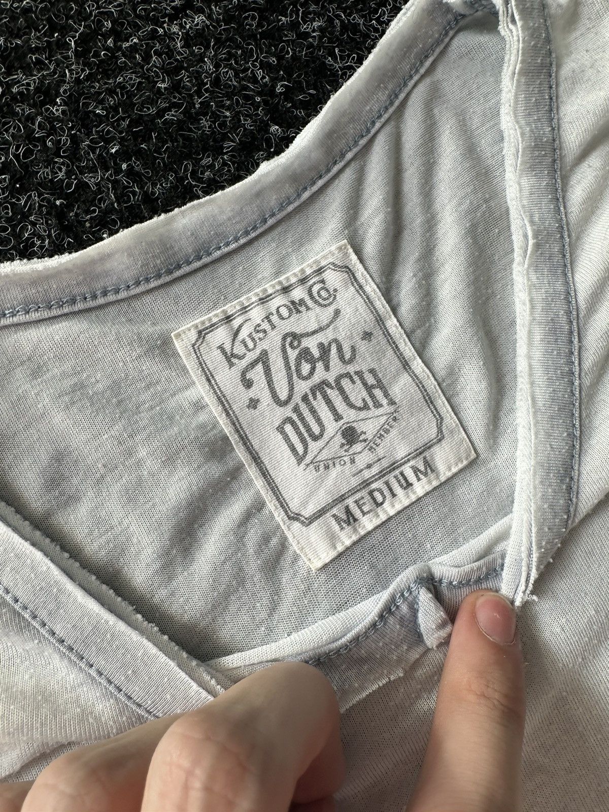 Vintage × Von Dutch 🚨Y2K VON DUTCH patchwork skull Y2K distressed style tee Size US M / EU 48-50 / 2 - 6 Thumbnail