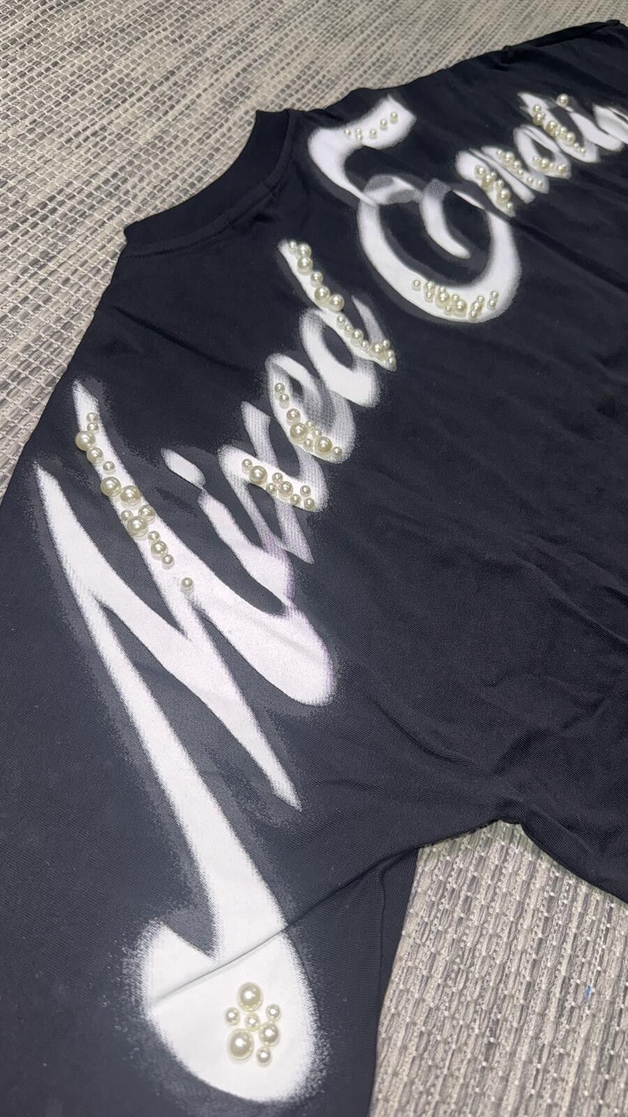 Other Mixed Emotion Black Pearl Cropped Tee Size US M / EU 48-50 / 2 - 4 Thumbnail