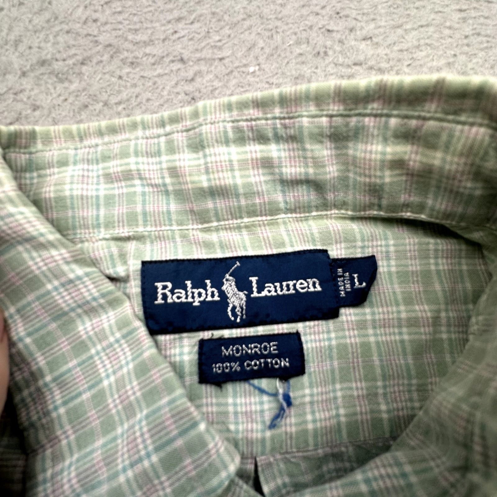 Ralph Lauren Ralph Lauren Monroe Plaid Green Pink Shirt Mens Large Pony Size US L / EU 52-54 / 3 - 3 Thumbnail
