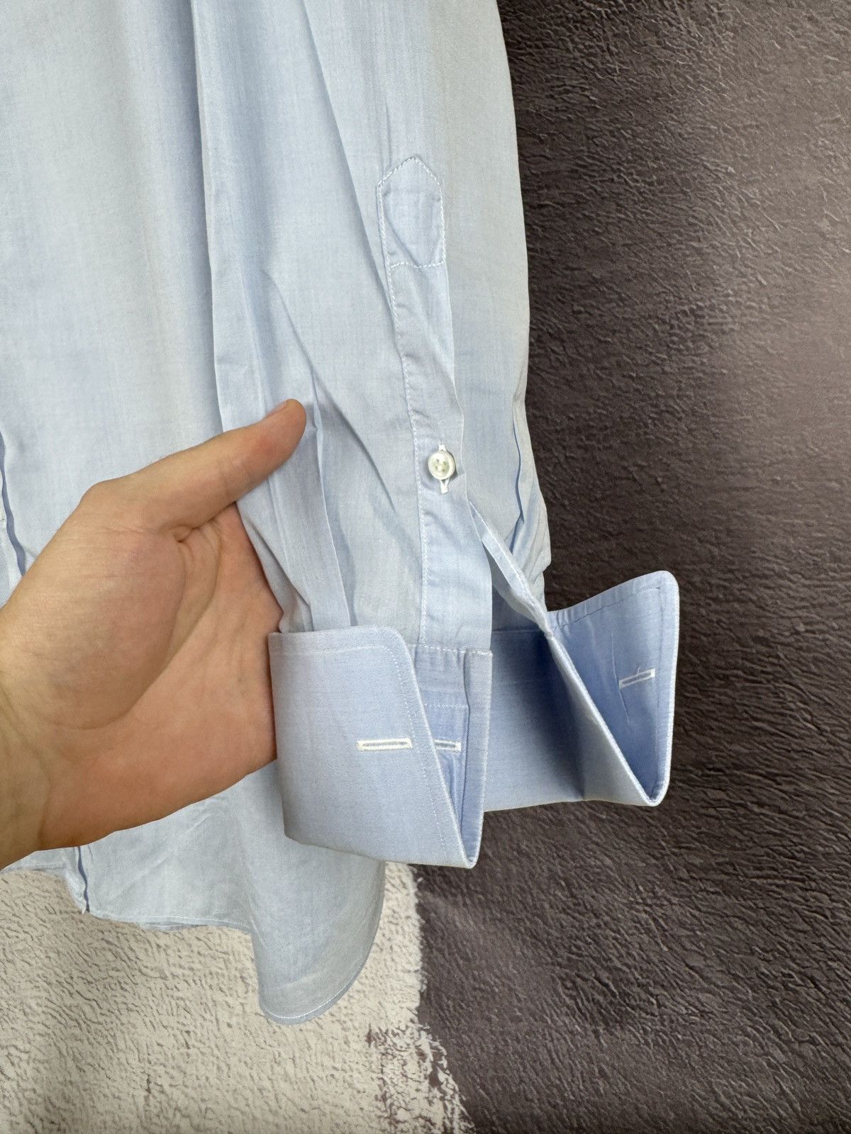 Brioni Brioni for Weinberg vintage 100% soft cotton cufflinks shirt Size US XL / EU 56 / 4 - 8 Thumbnail