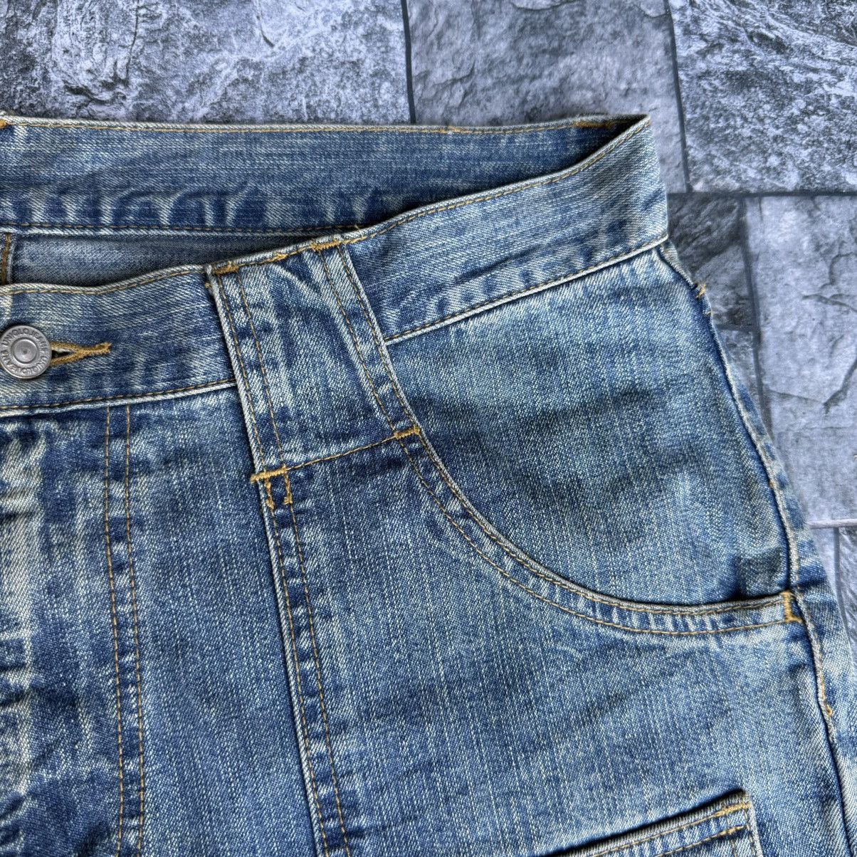 Japanese Brand Vintage Japanese Brand Bush Pants Faded Denim Jean Pants W36 Size US 36 / EU 52 - 6 Thumbnail