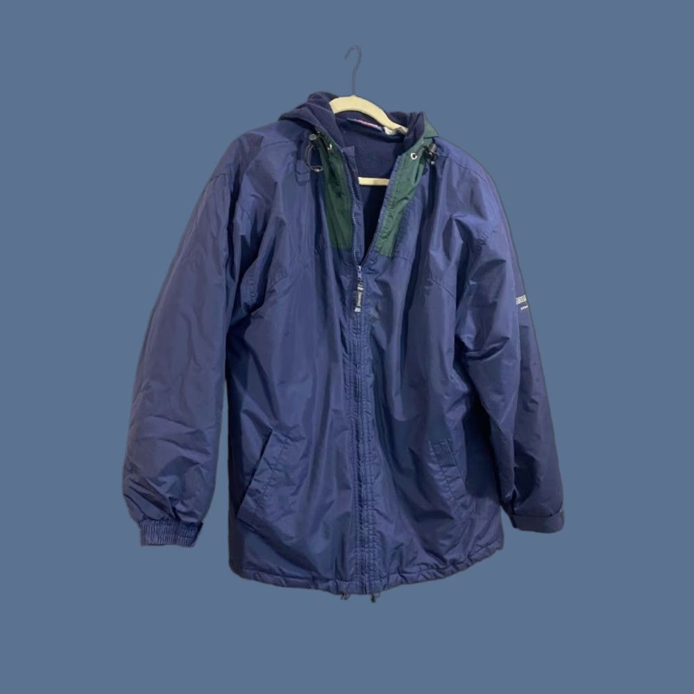 Spalding VINTAGE Spalding Athletic Coat Hoodie Full Zip Mens L Blue Green Nylon Windbreaker 100% Polyester Size US L / EU 52-54 / 3 - 1 Thumbnail