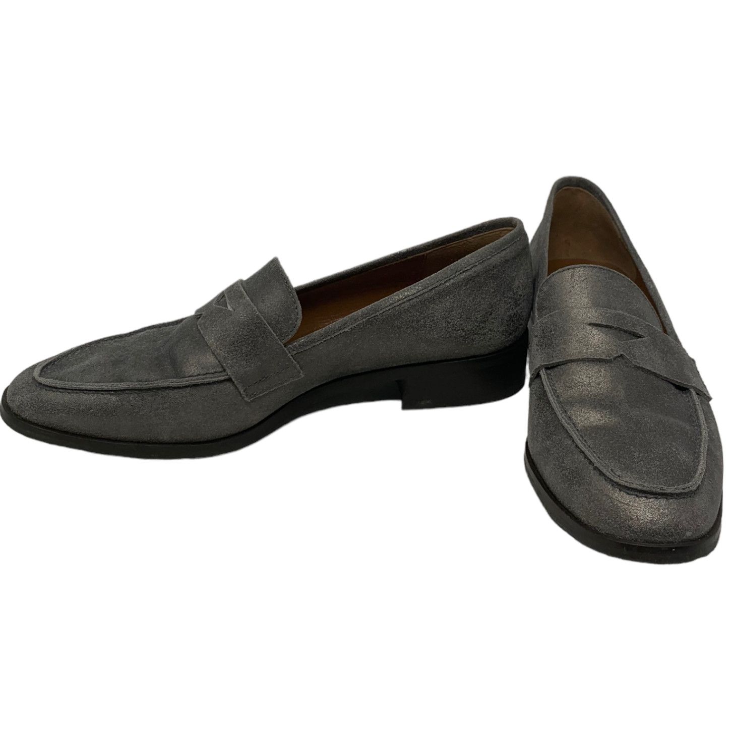 Aquatalia Aquatalia Kelsey Gray Metallic Suede leather Loafers 8.5