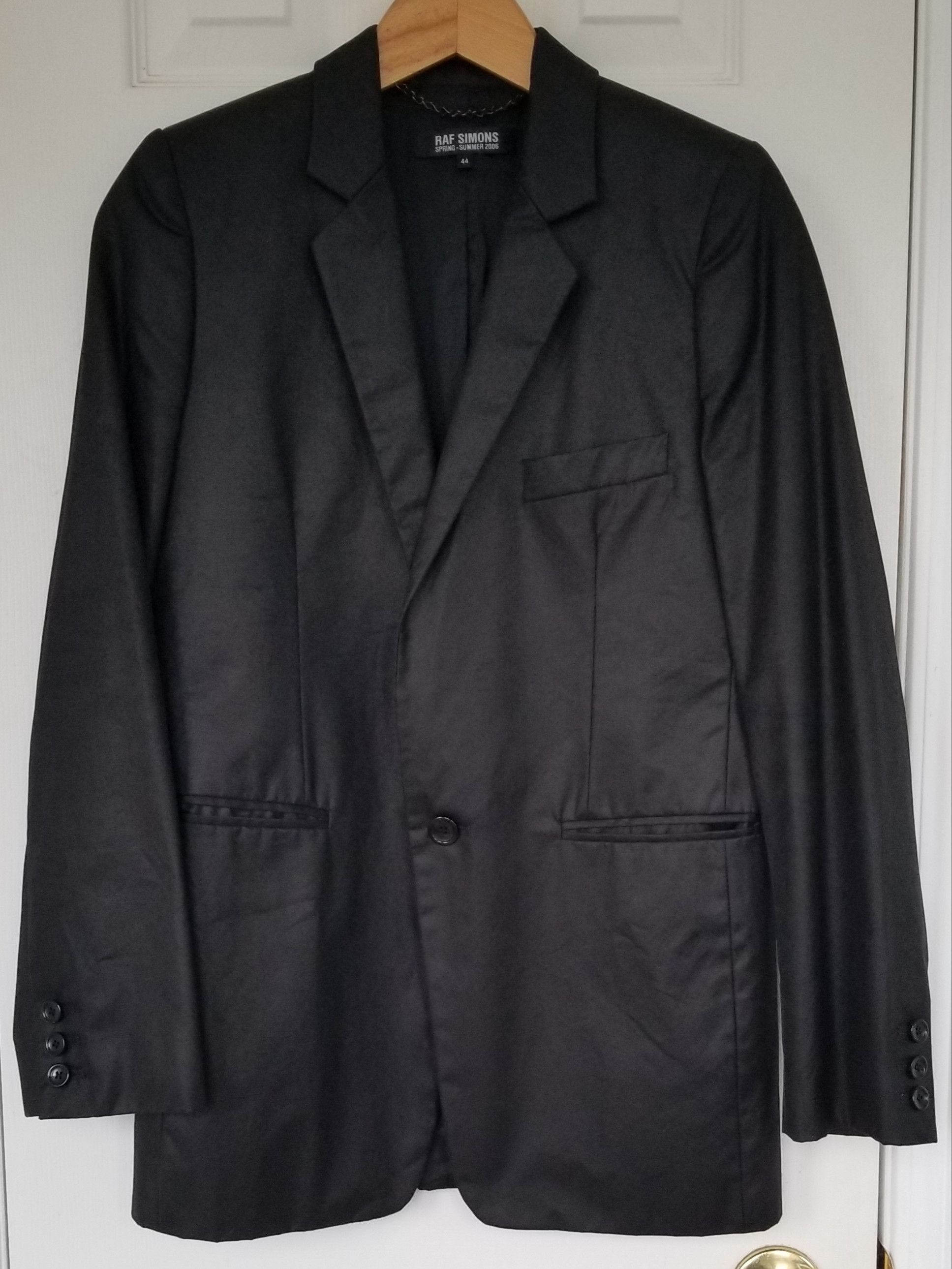 Raf Simons Raf Simons Sateen Black Suit Jacket Blazer 44 XS Size 34R - 1 Thumbnail