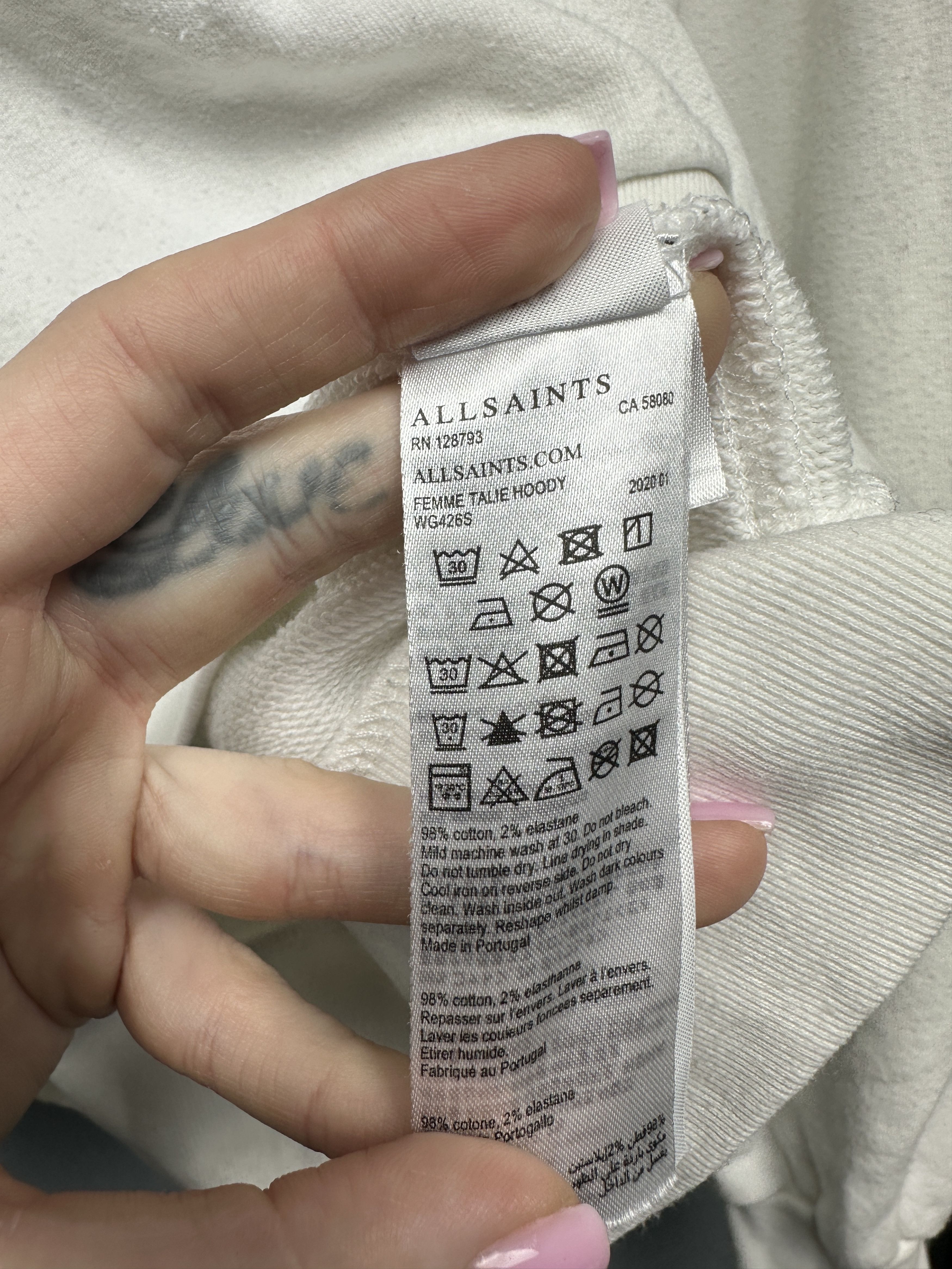 Allsaints Allsaints Womens Femme Talie Oversized Hoodie Size XS / US 0-2 / IT 36-38 - 5 Thumbnail
