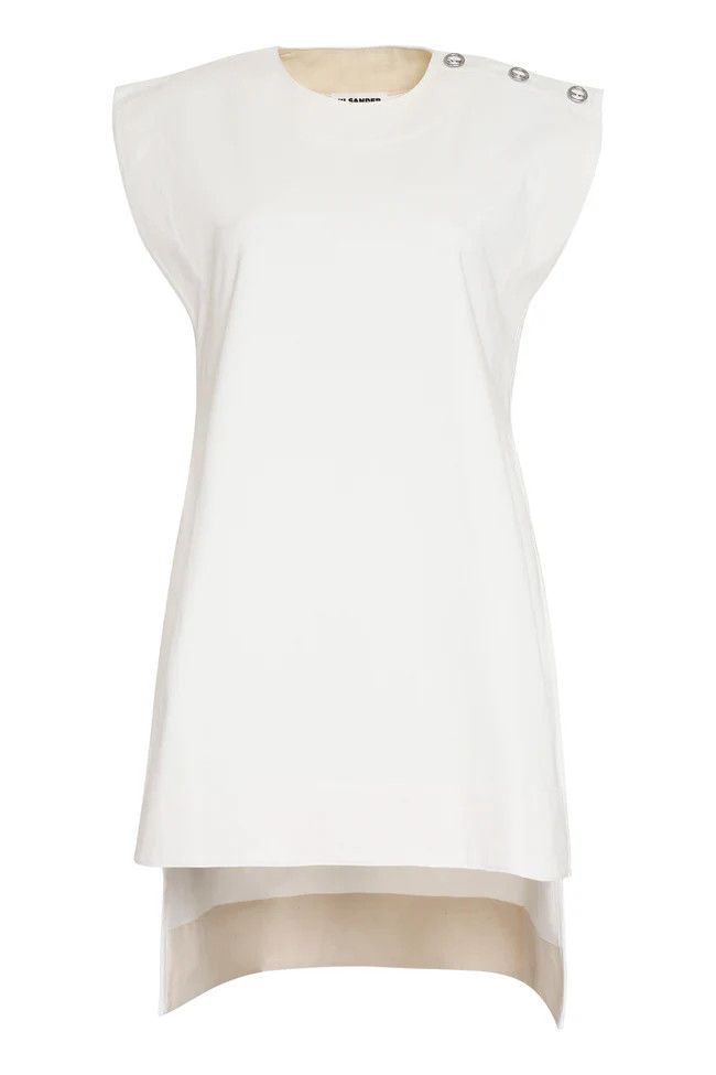Jil Sander o1y0925 Sleeveless Mini Dress in White Size XS / US 0-2 / IT 36-38 - 1 Thumbnail