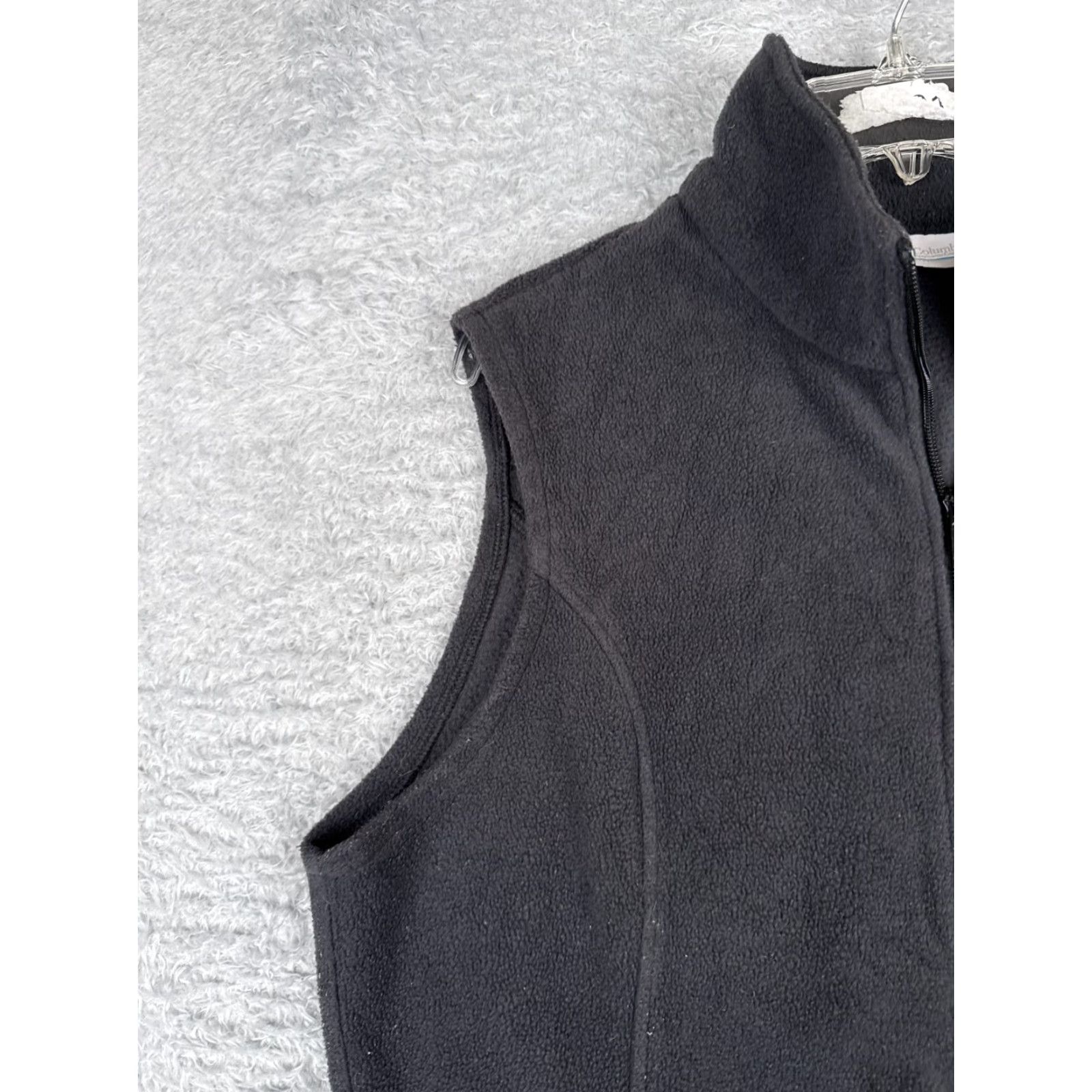 Vintage Columbia Vest Women L Gray Full Zip Mock Neck Fleece Polyester Pockets Size L / US 10 / IT 46 - 3 Thumbnail