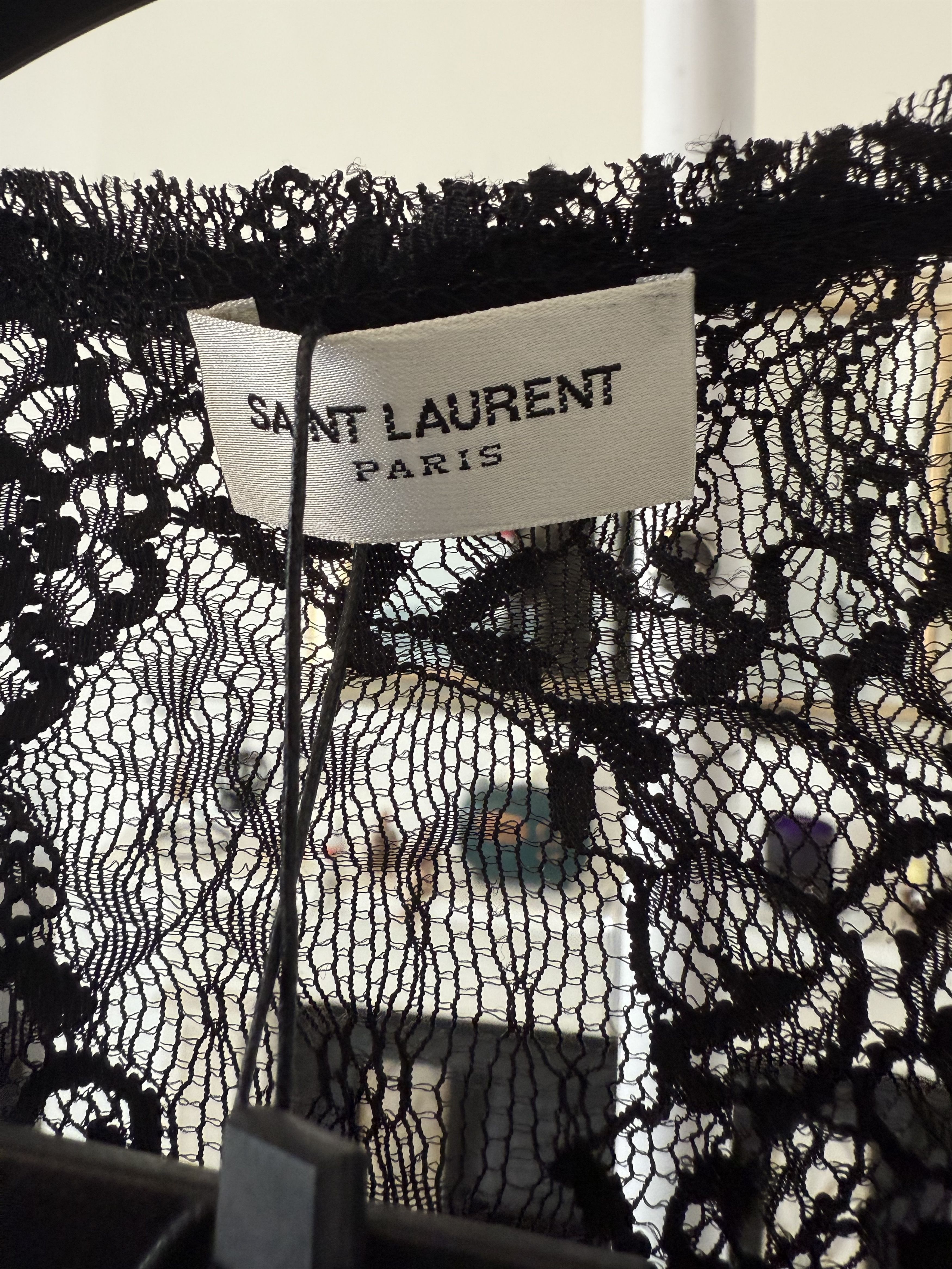 Saint Laurent Paris SS22 Saint Laurent Loose Fitted Lace Long Sleeve Tee Size US XS / EU 42 / 0 - 12 Thumbnail