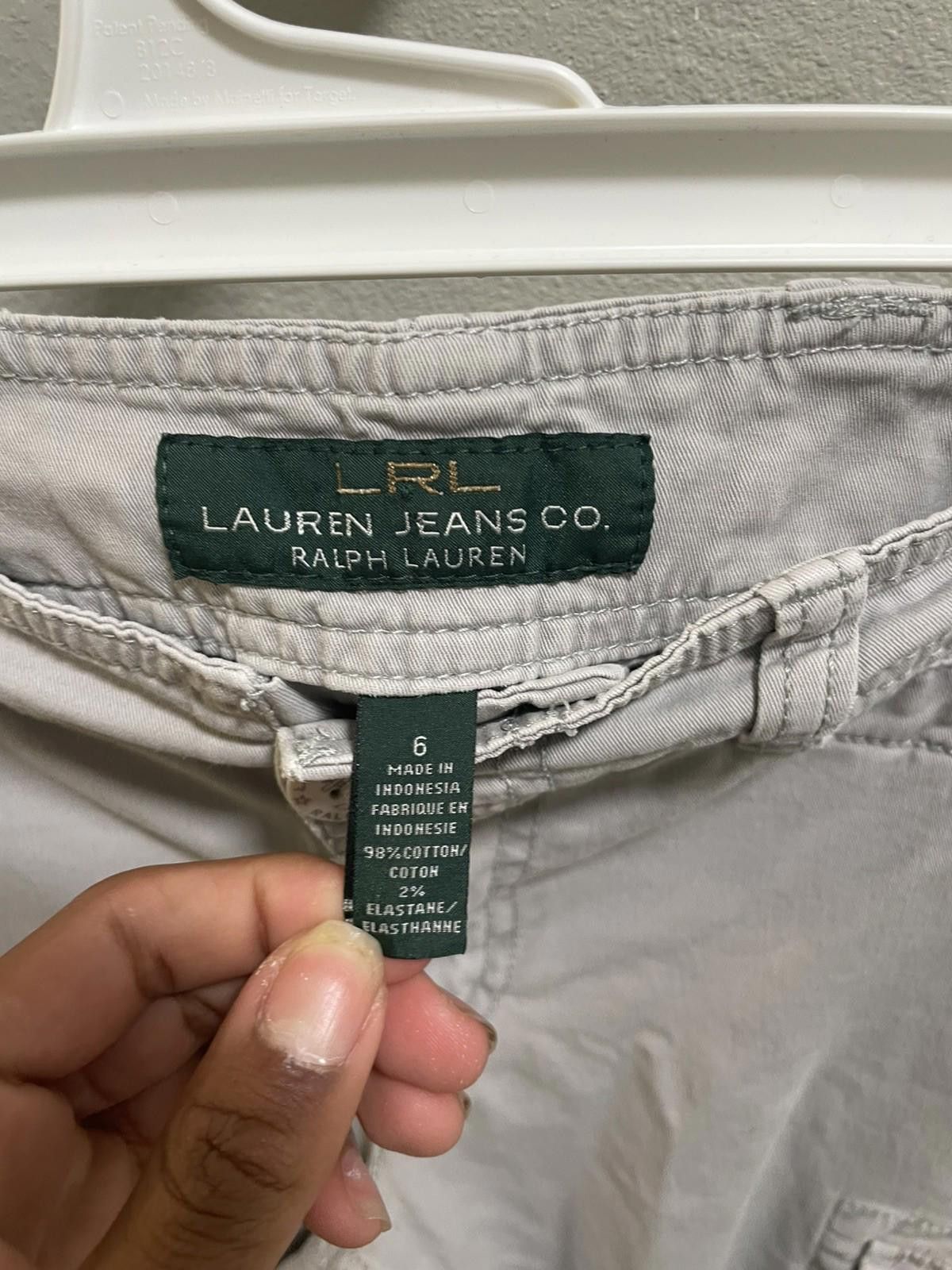 Polo Ralph Lauren Lauren Jeans Co Cargo Capri Pants Ivory Women Sz 6 Size 28" / US 6 / IT 42 - 2 Thumbnail