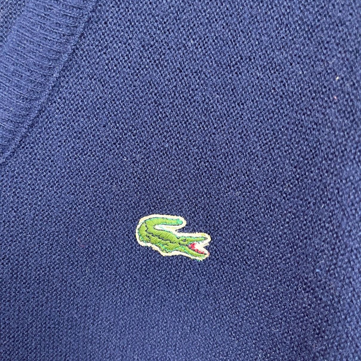 Lacoste × Vintage IZOD Lacoste Vintage Orlon Acrylic Sweater Navy Blue Mens L Size US L / EU 52-54 / 3 - 3 Thumbnail