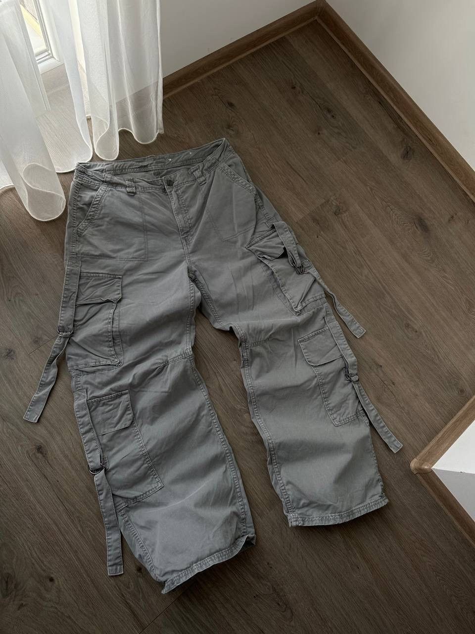 Japanese Brand × Vintage Vintage Japanese Baggy Gray Cargo Pocket Pants Size US 32 / EU 48 - 8 Thumbnail