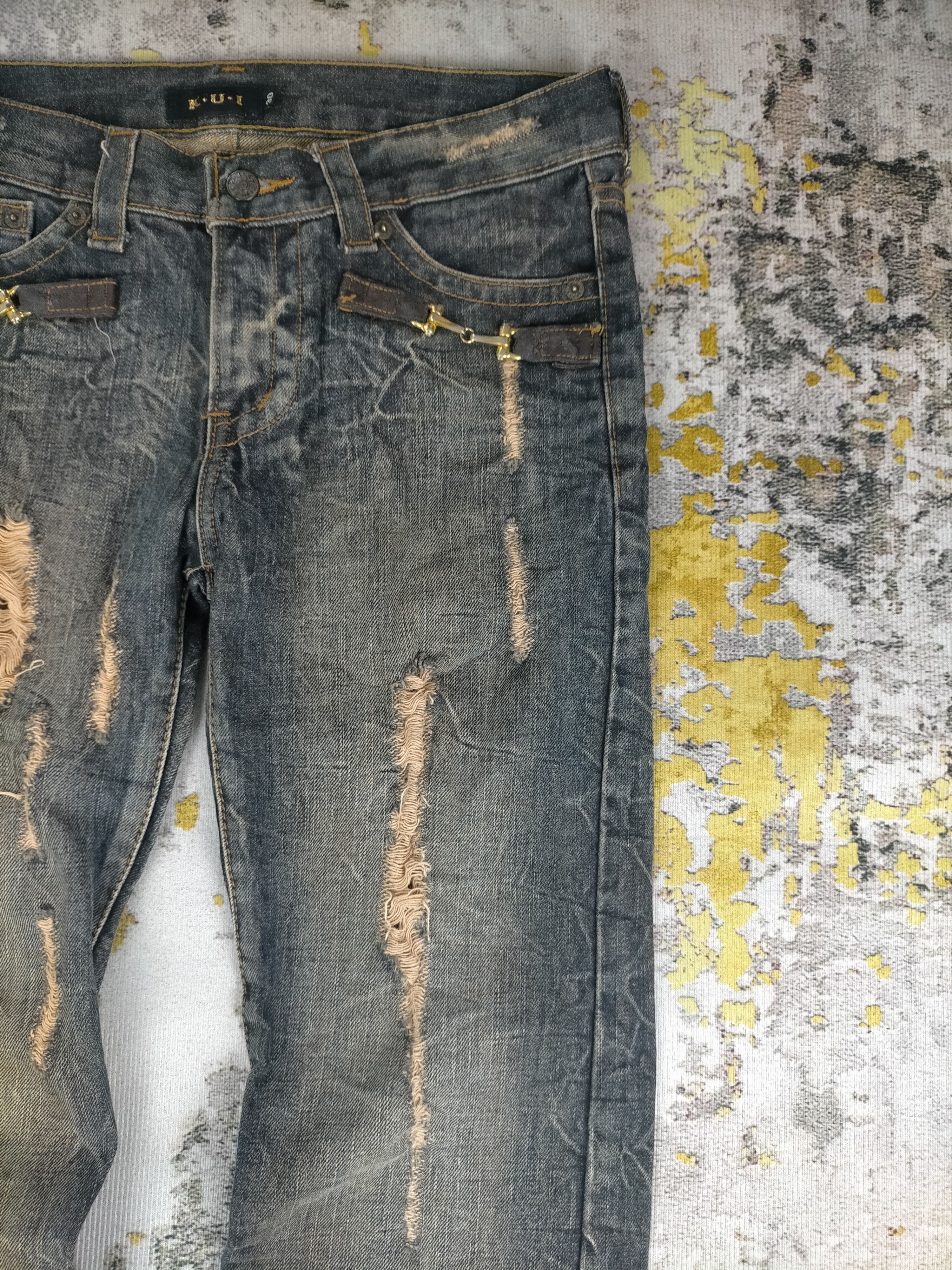 Tornado Mart 🔥Rare Vintage 90s Kui Distressed Ripped Size US 30 / EU 46 - 5 Thumbnail