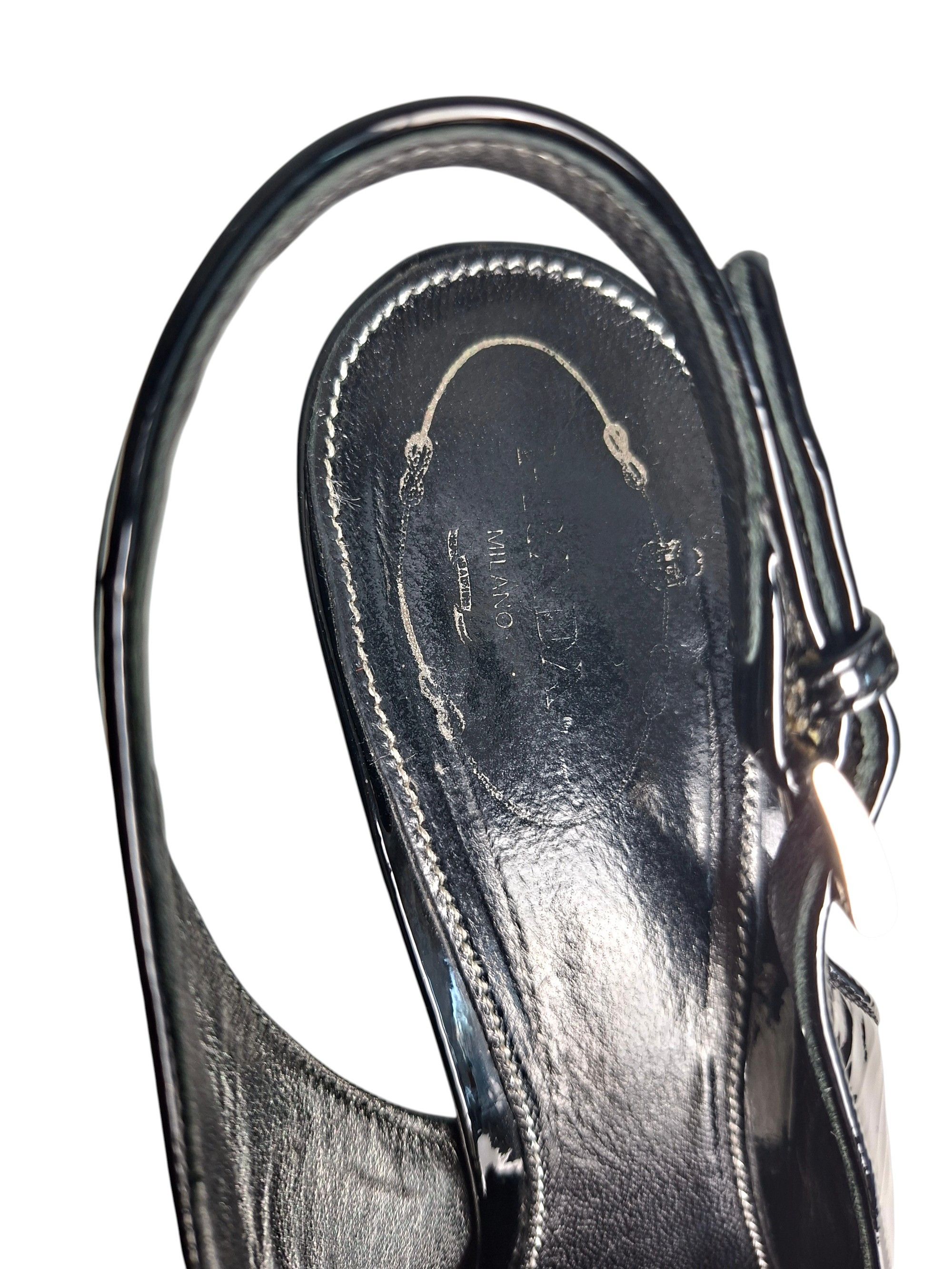 Prada Prada Patent Leather Slingback Platform Pumps Embroidered Size US 9.5 / IT 39.5 - 13 Thumbnail