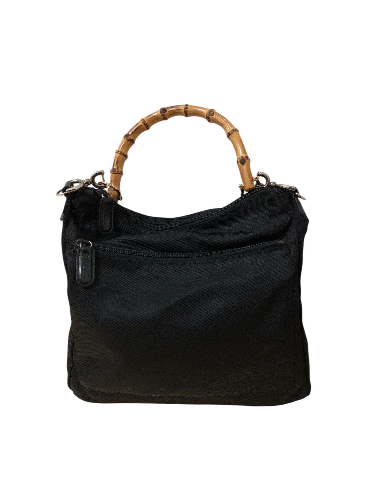 Gucci Vintage Gucci Bamboo Shoulder Bag Nylon Gucci Top Handle Size ONE SIZE - 1 Thumbnail