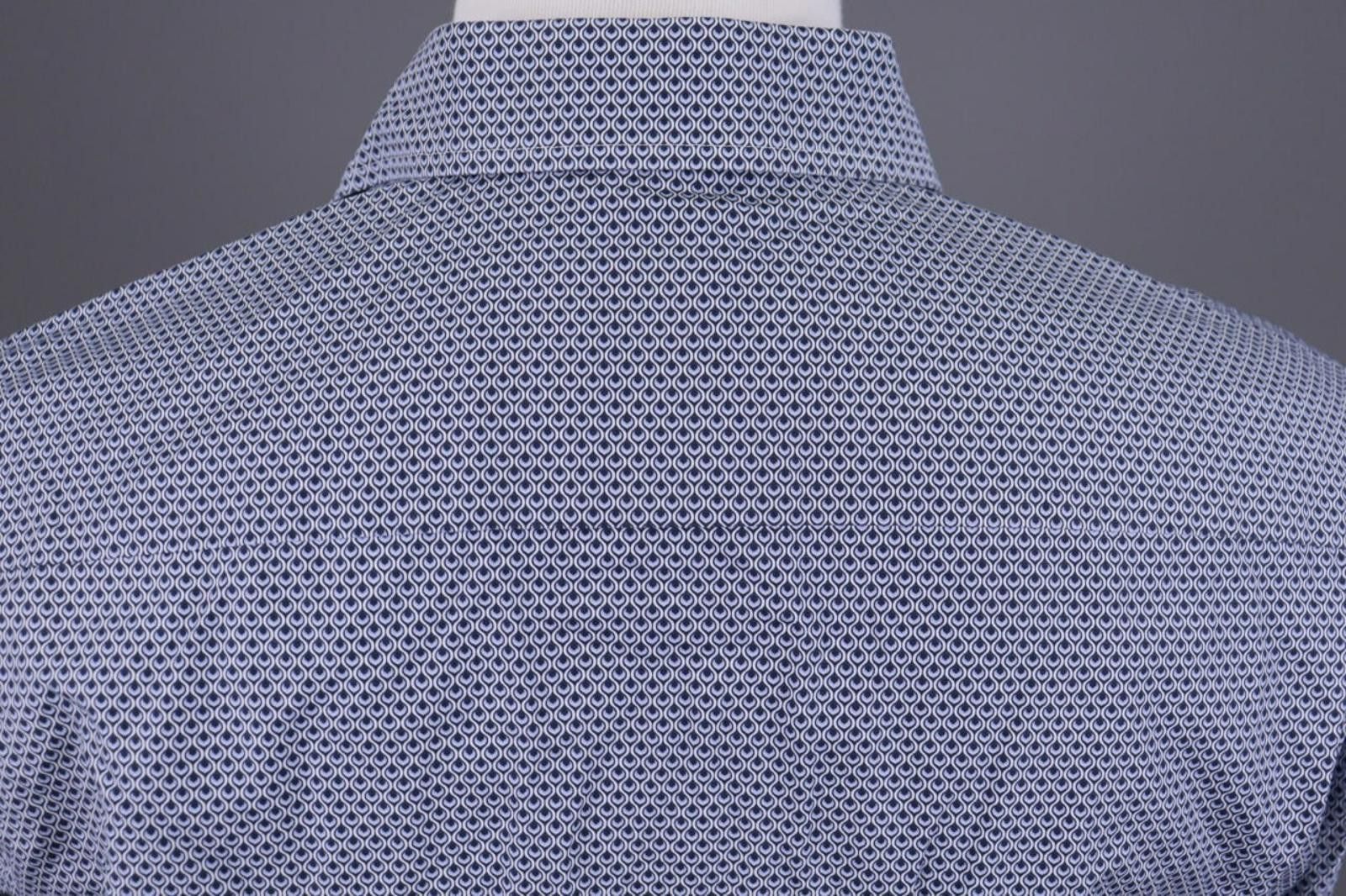 Eton Eton Blue Luxury Printed Button Down Shirt Made to Measure Size US M / EU 48-50 / 2 - 11 Thumbnail