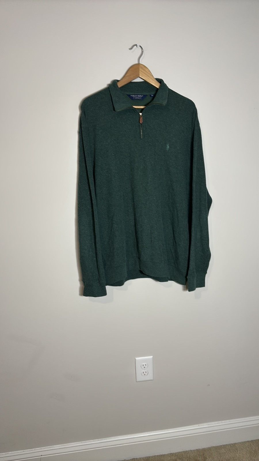 Polo Ralph Lauren Vintage Polo Golf Alpaca Wool 1/4 Zip Sweater Size US XL / EU 56 / 4 - 1 Thumbnail