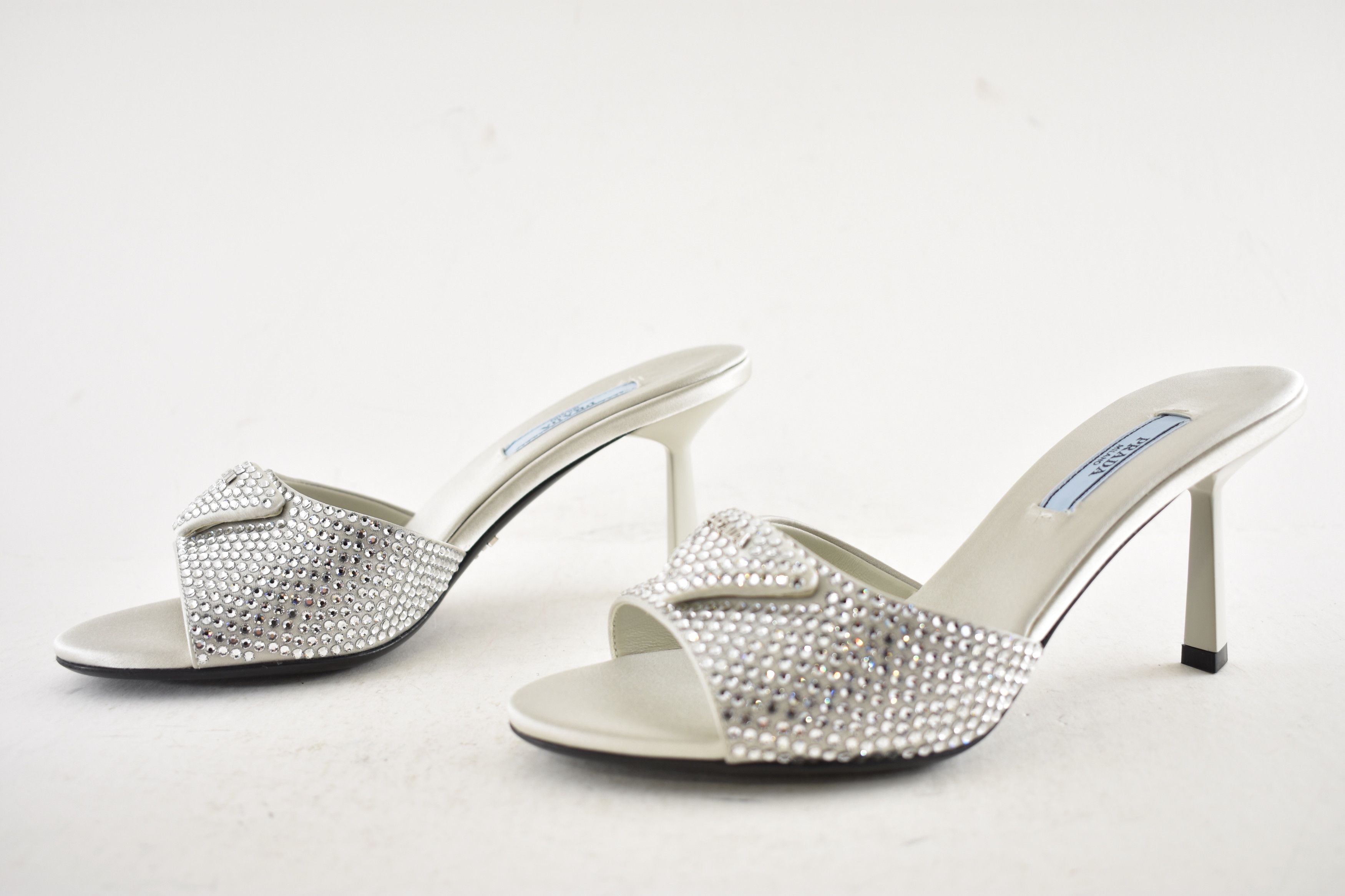 Prada Prada Crystal Stiletto Perla Backless Sandal Mule Heel 36 Size US 6 / IT 36 - 15 Thumbnail