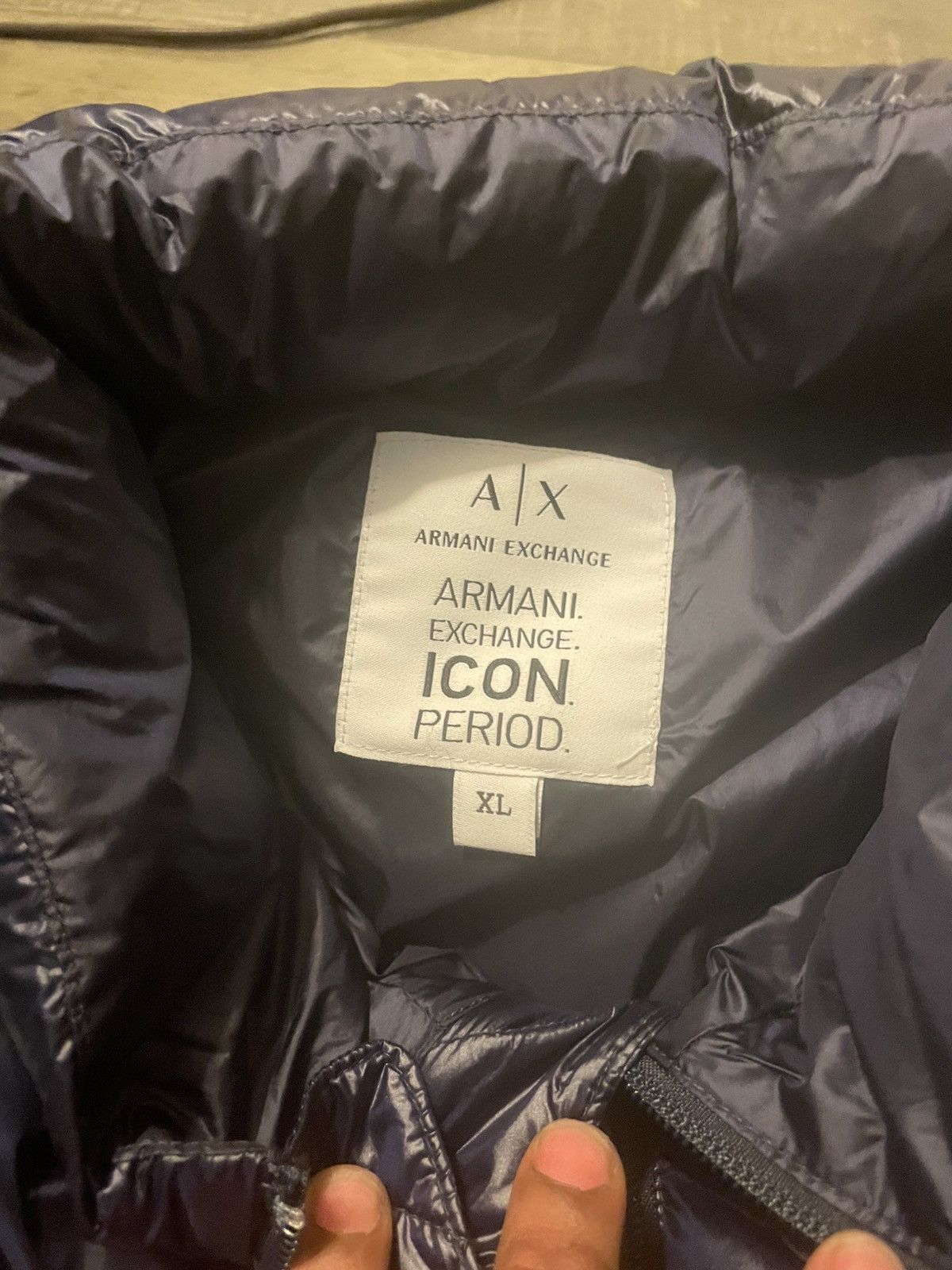 Armani Exchange Navy Blue Armani Exchange Puffer Jacket Size US XL / EU 56 / 4 - 2 Thumbnail