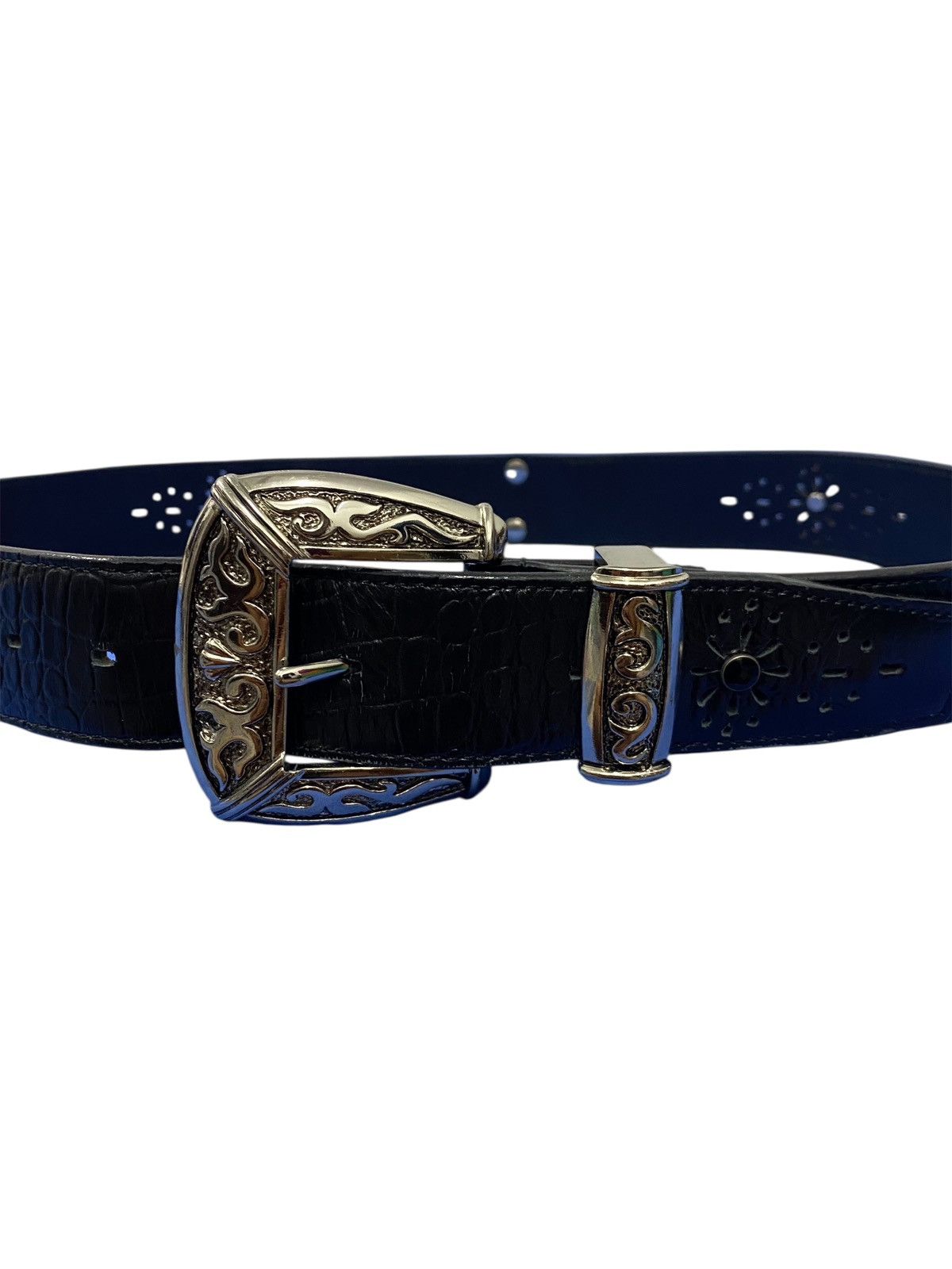 Tornado Mart Tordano Mart western style buckle with stud leather belt Size ONE SIZE - 4 Thumbnail