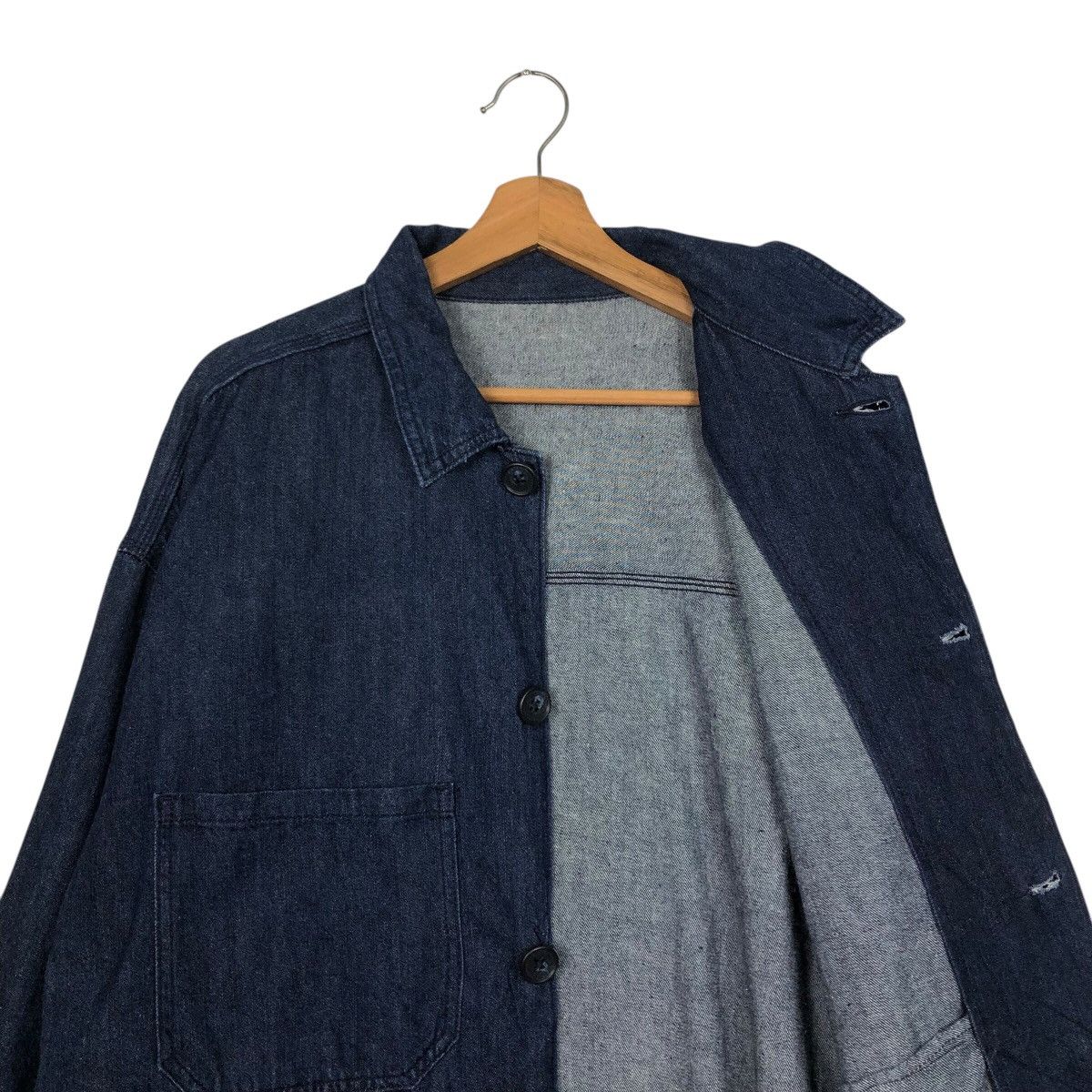 Japanese Brand 📌Vintage Denim Biker Chore Jacket Gu Indigo Issey Miyake Size US L / EU 52-54 / 3 - 13 Thumbnail