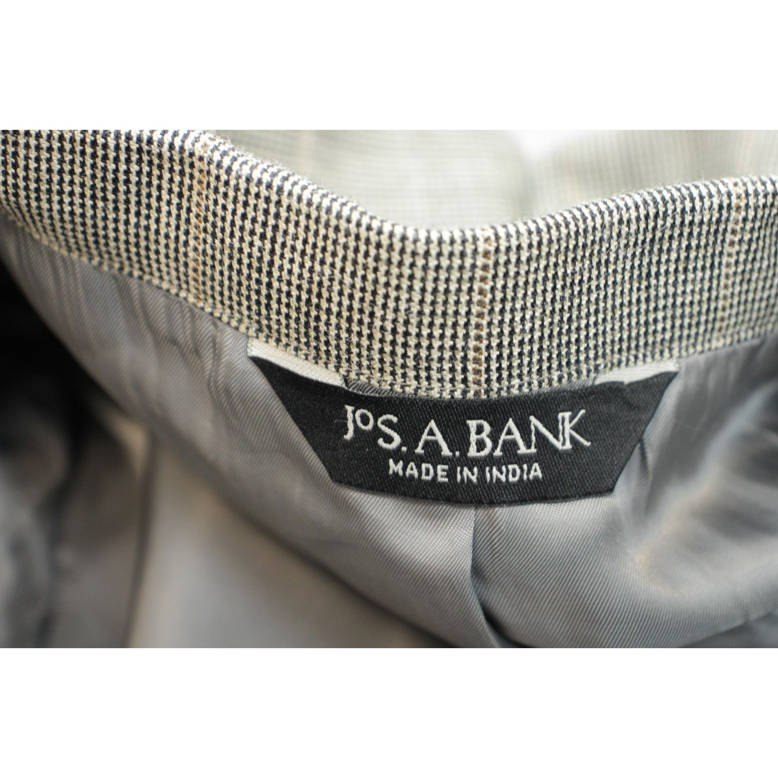 Jos. A. Bank Jos A Bank Blazer Mens 44R Windowpane Silk Wool Signature Size 44R - 7 Thumbnail