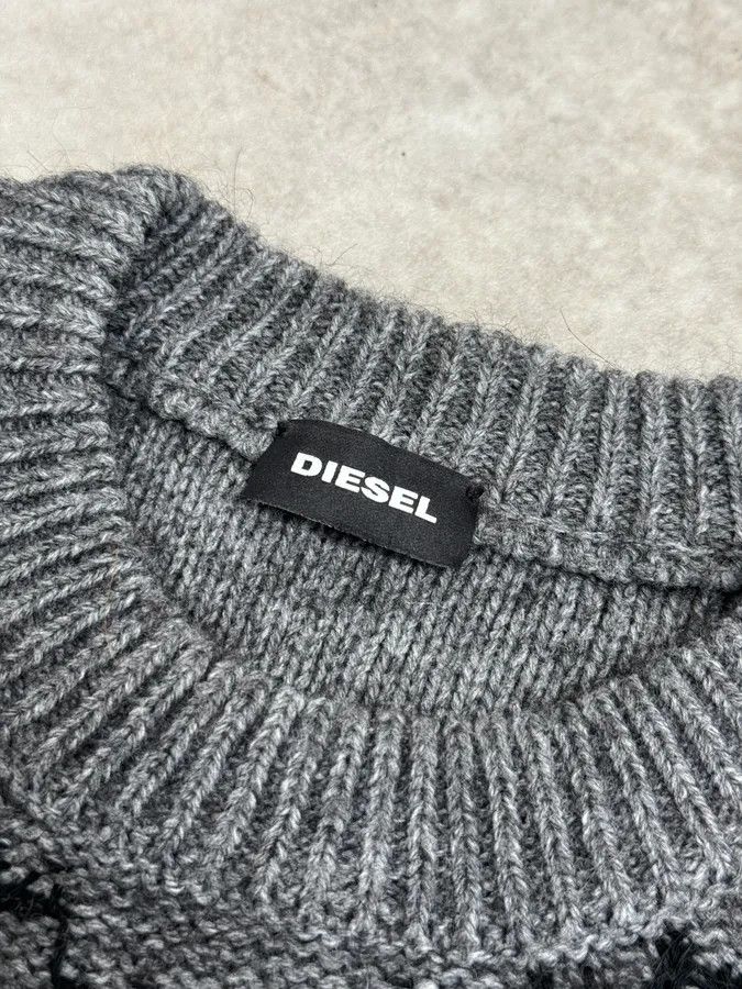 Diesel Diesel Grey & Black Net Contemporary Sweater Size US M / EU 48-50 / 2 - 9 Thumbnail