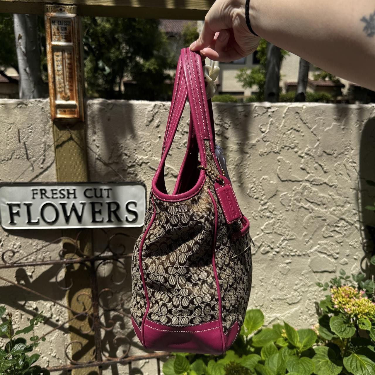 Coach Y2K Coach Monogramed Ergo with Pink Leather Size ONE SIZE - 4 Thumbnail